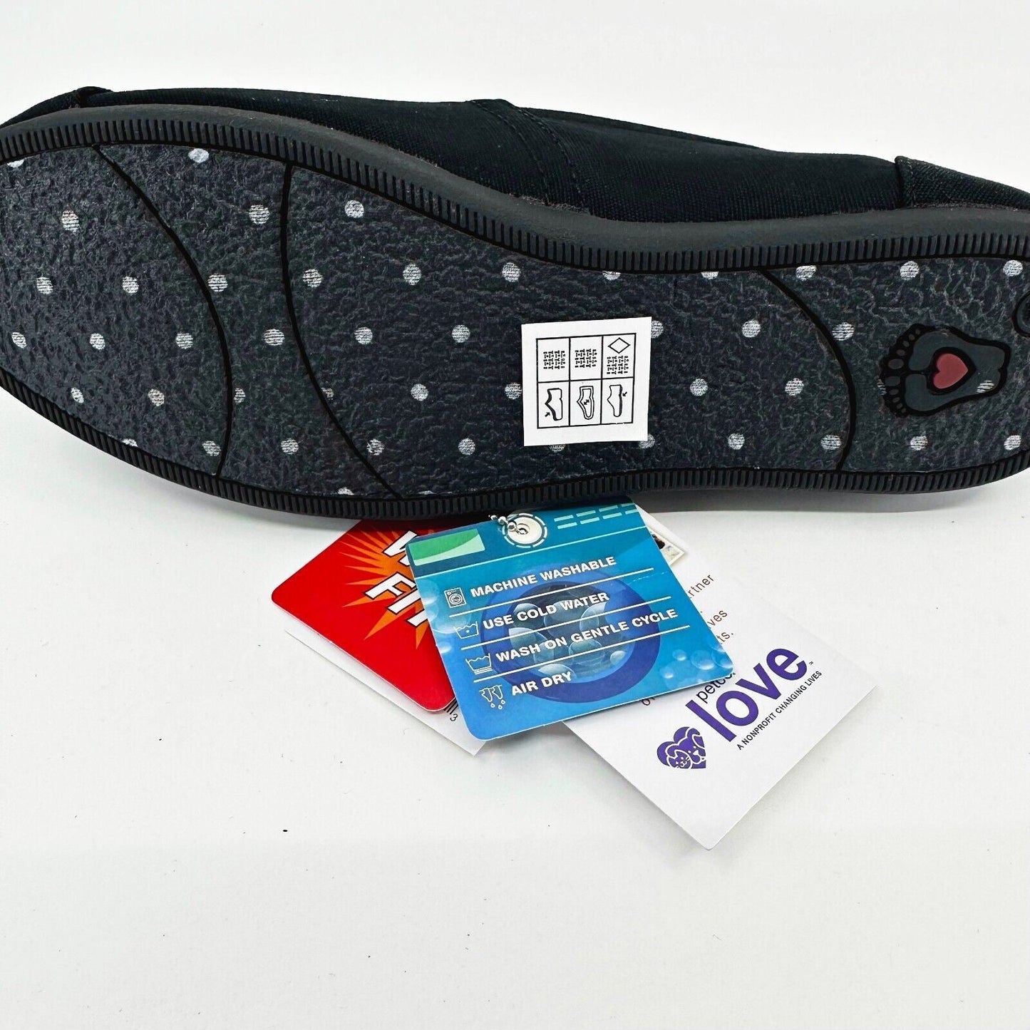 Skechers Bobs Plush Peace & Love Black Womens Wide Memory Foam Flats Shoes