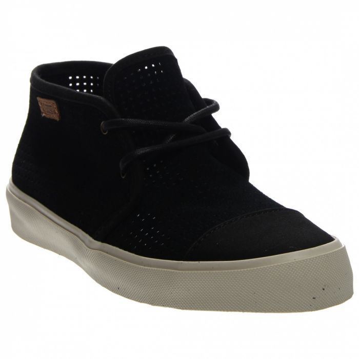 VANS Rhea SF (Square Perf) Black White Womens Size 9.5 Sneakers