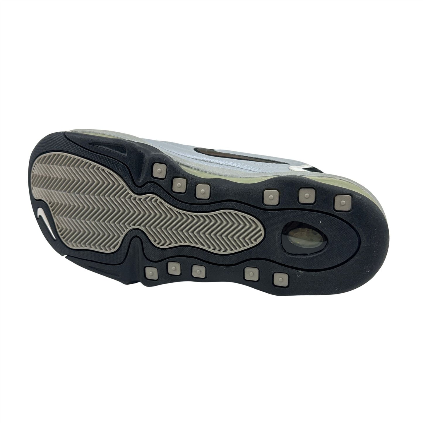 Nike Air Total Max Uptempo Metallic Silver Black White Mens Size 8.5 Sneaker