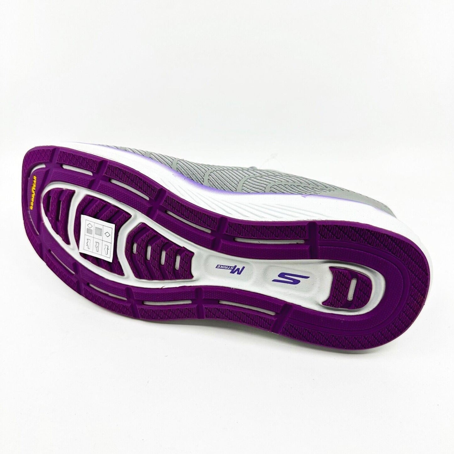 Skechers Go Run Balance 2 Gray Purple Womens Athletic Running Shoes