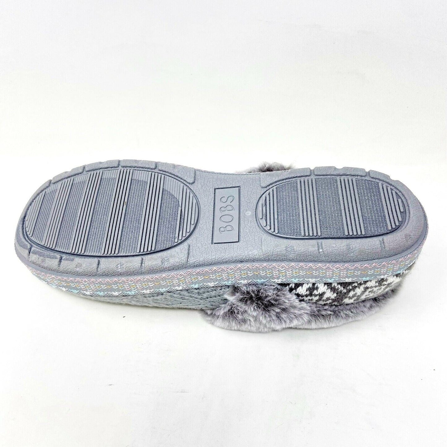 Bobs Skechers Too Cozy Deco Drifter Gray Womens Size 9 Casual Fur Slippers