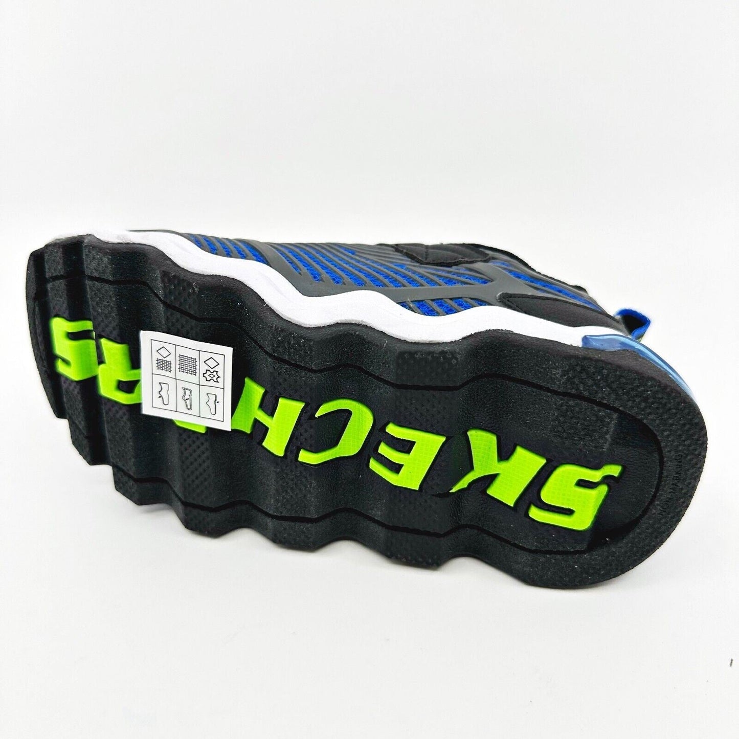 Skechers Skech Air Waves Charcoal Blue Kids Boys Sneakers