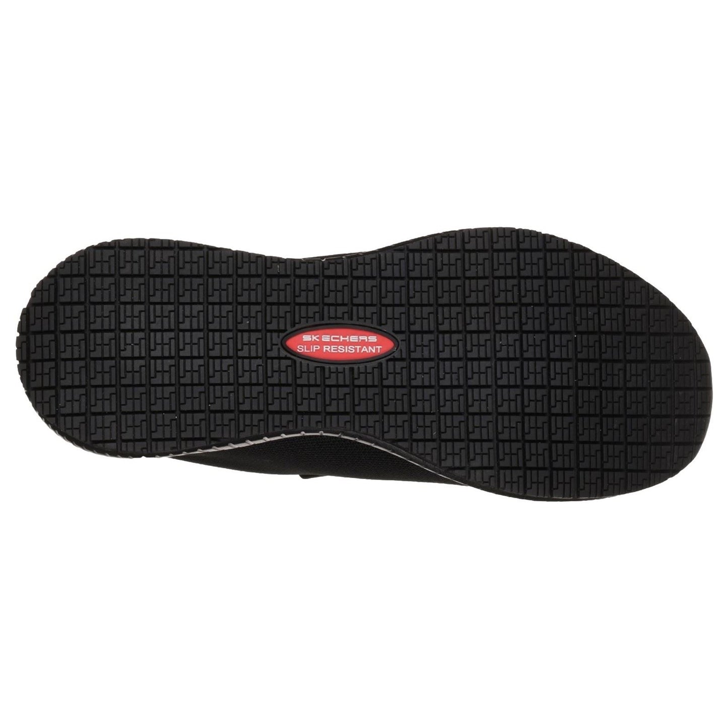 Women's Wide Fit Skechers 77222WEC Squad SR Occupational Trainers - Black