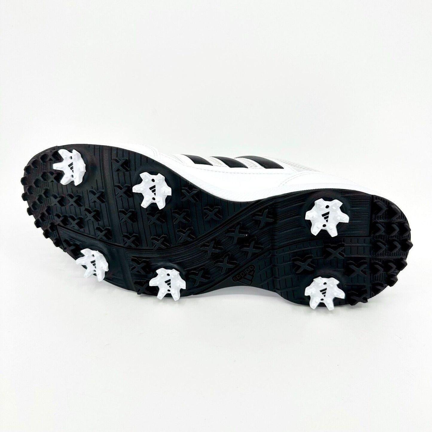 Adidas Tech Response 2.0 White Black Mens Spike Golf Shoes EE9121