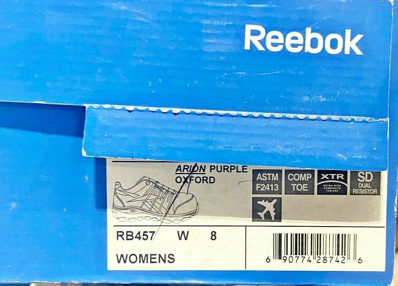 Reebok Work Arion Purple Oxford Womens Composite Toe Sneakers RB457