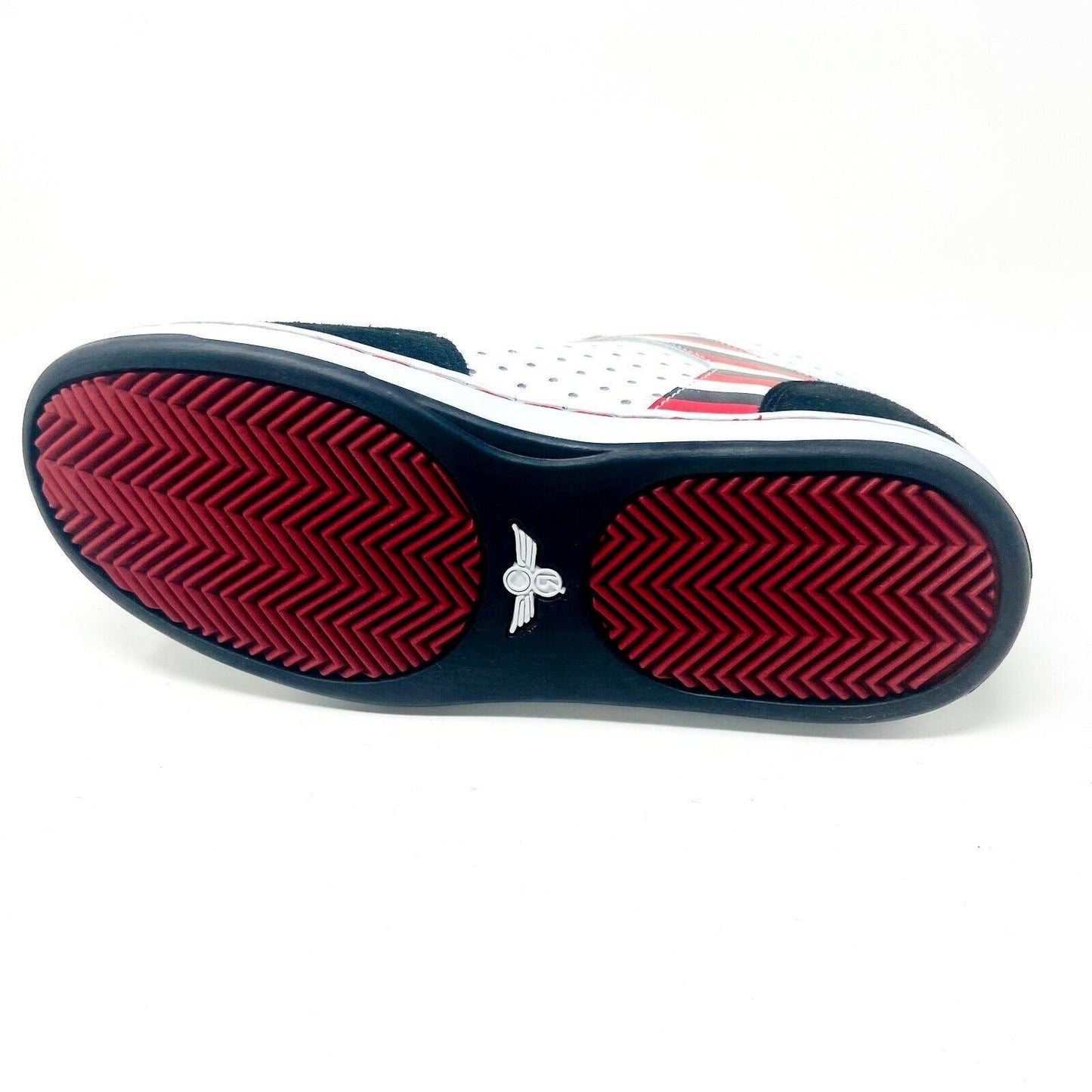 Creative Recreation Cesario Black White Red Stripes Youth Kids Sneakers
