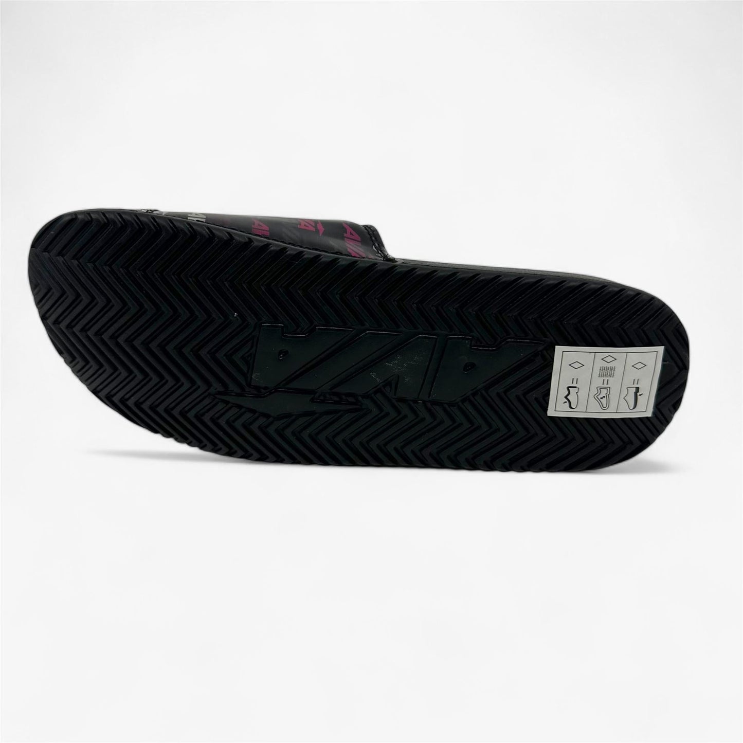 AND1 Gel Slide Black White Pink Glo Womens Sandal Slide