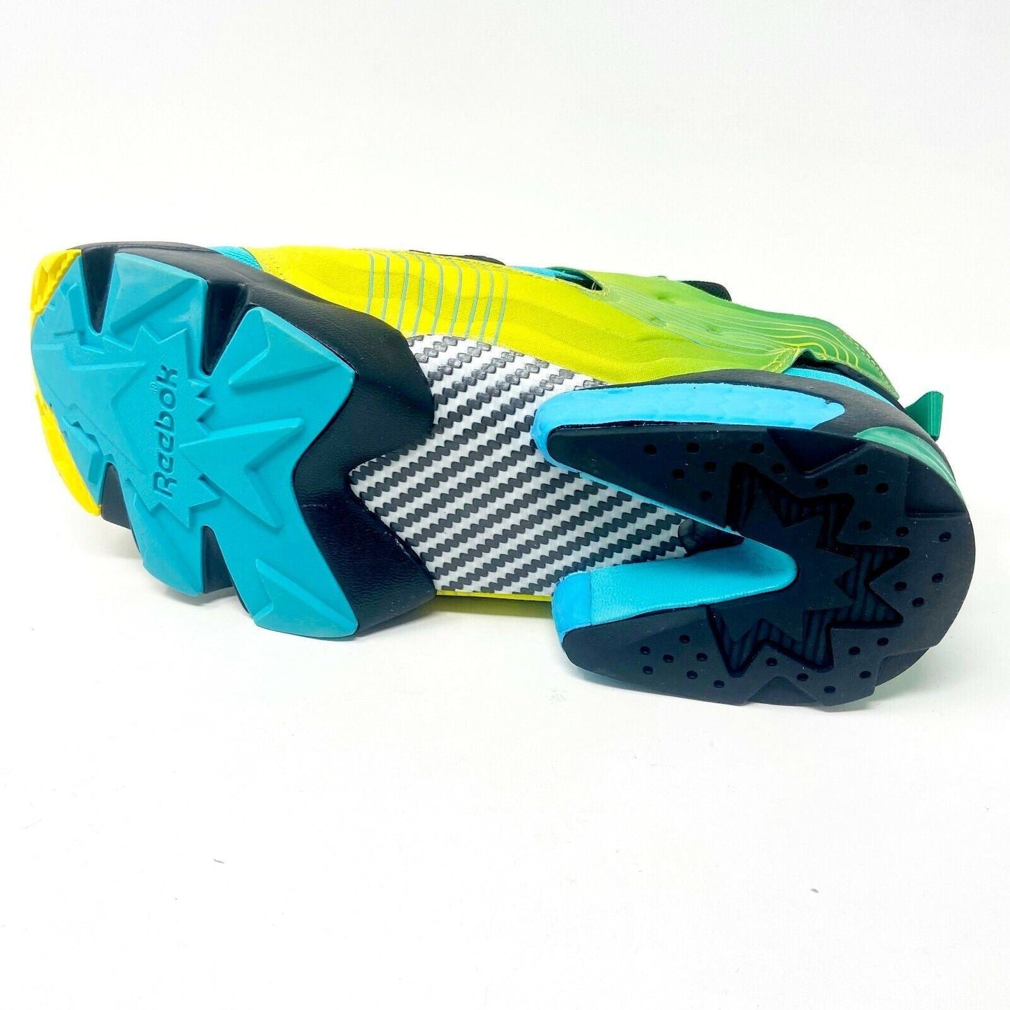 Reebok Instapump Fury Chromat Emerald Yellow Glacier Blue Mens Sneaker FY0825