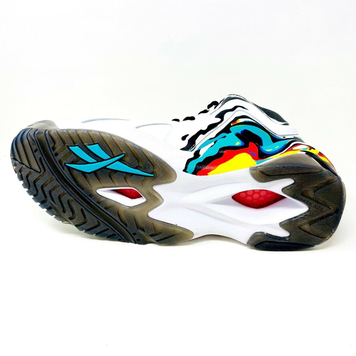 Reebok Kamikaze II Mid International Peace Day White Black Mens Size 15 FY6116