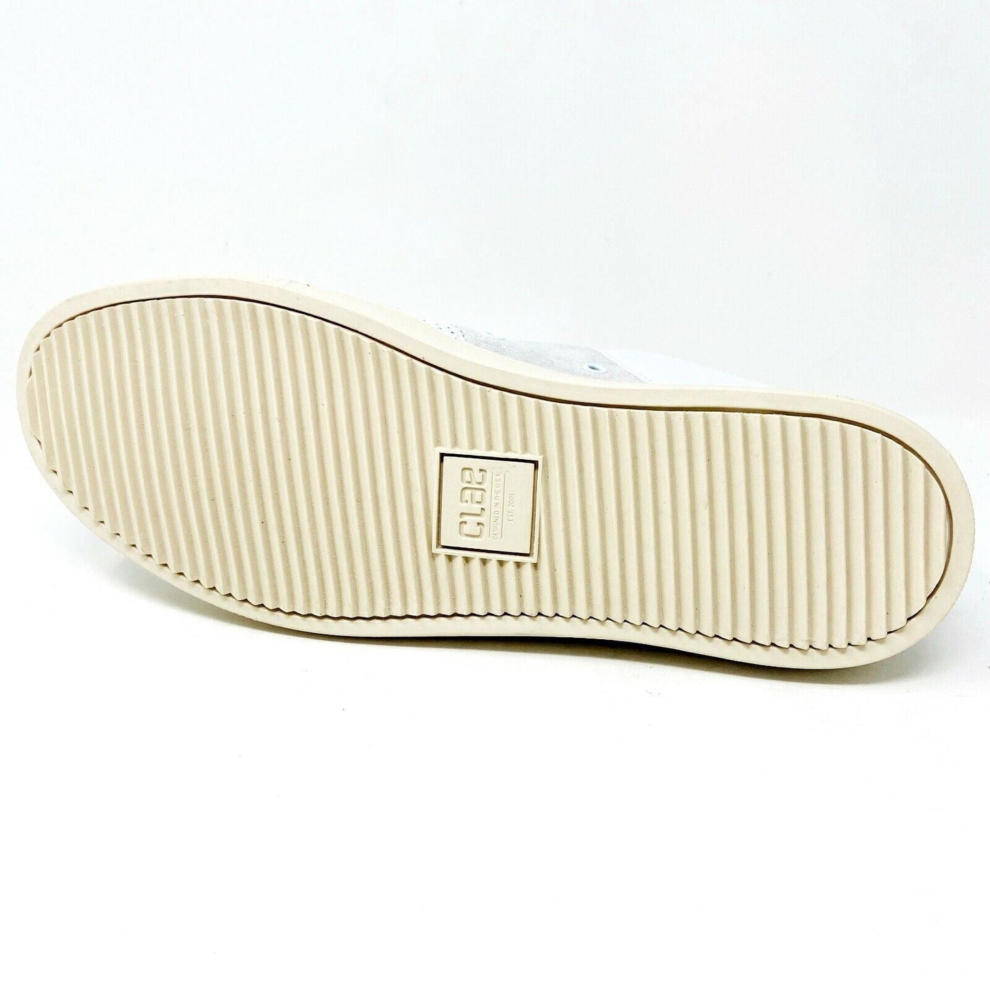 Clae Gregory SP White Leather Cream Mens Premium Casual Sneakers