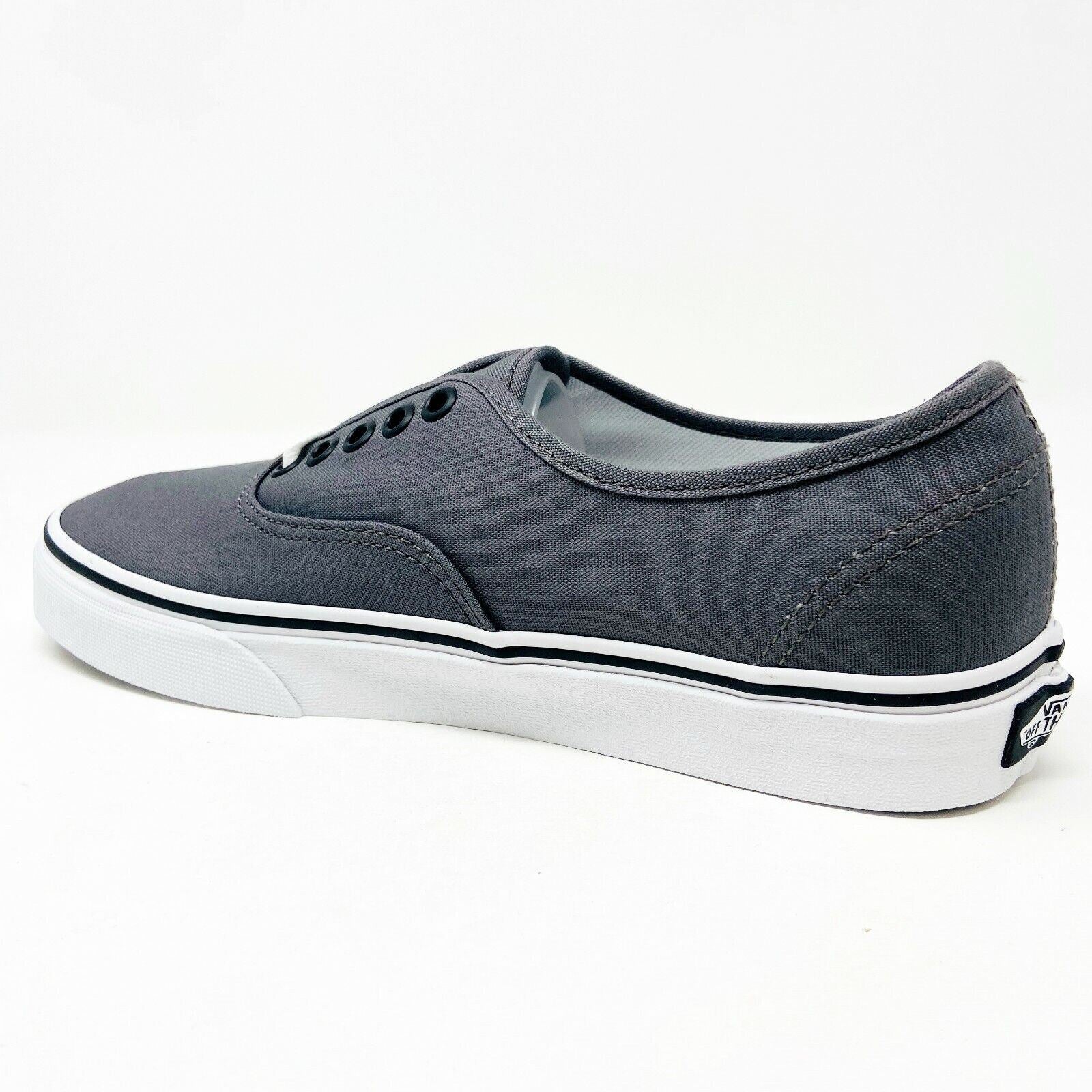 VANS Authentic Pewter Gray Black Womens Classic Casual Shoes