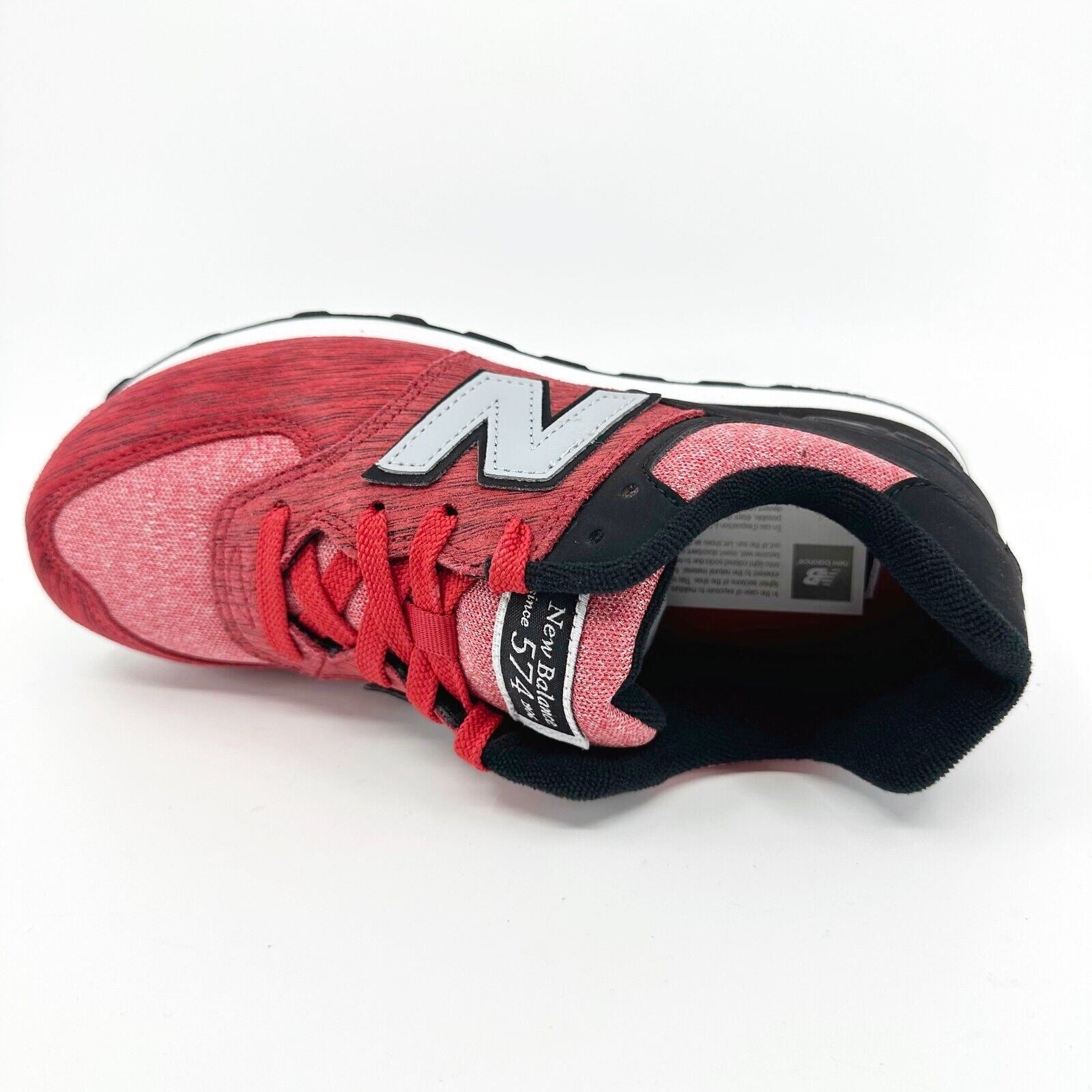 New Balance 574 Classics Sweatshirt Red Black Kids Running Sneakers KL574BEG
