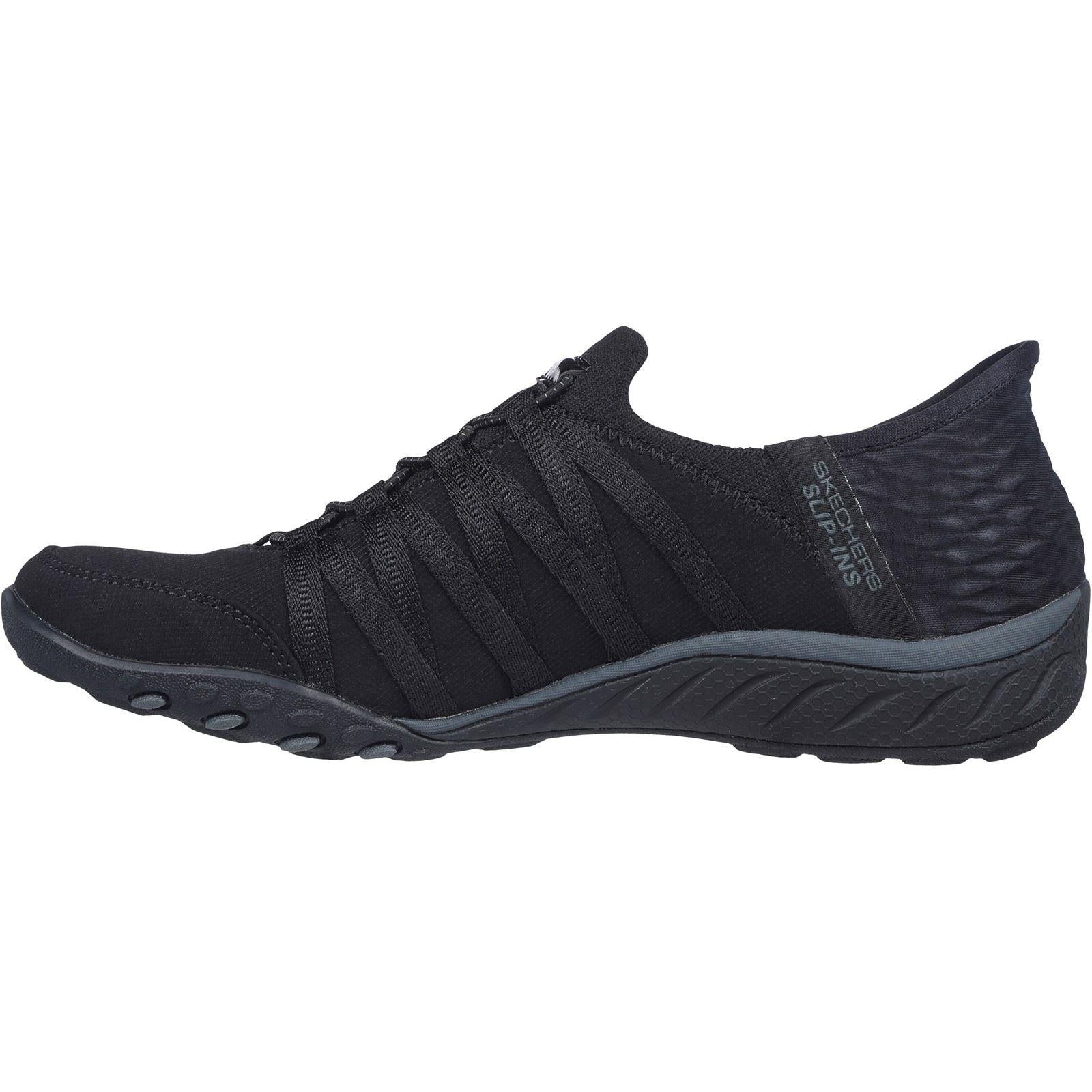 Women's Wide Fit Skechers 100593 Breathe Easy Roll Shoes