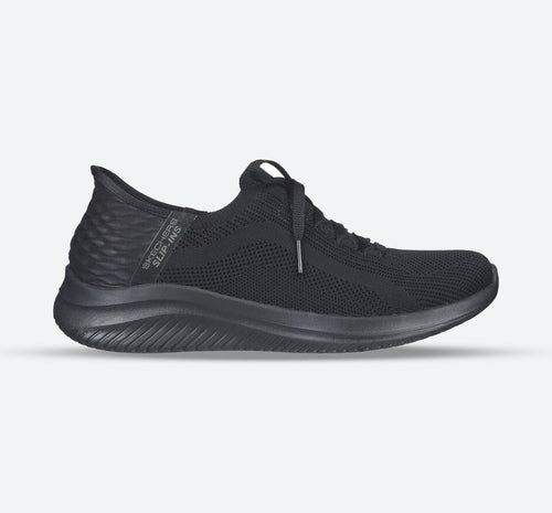 Women's Wide Fit Skechers 149710 Slip-ins Ultra Flex 3.0 Brilliant Trainers - Black