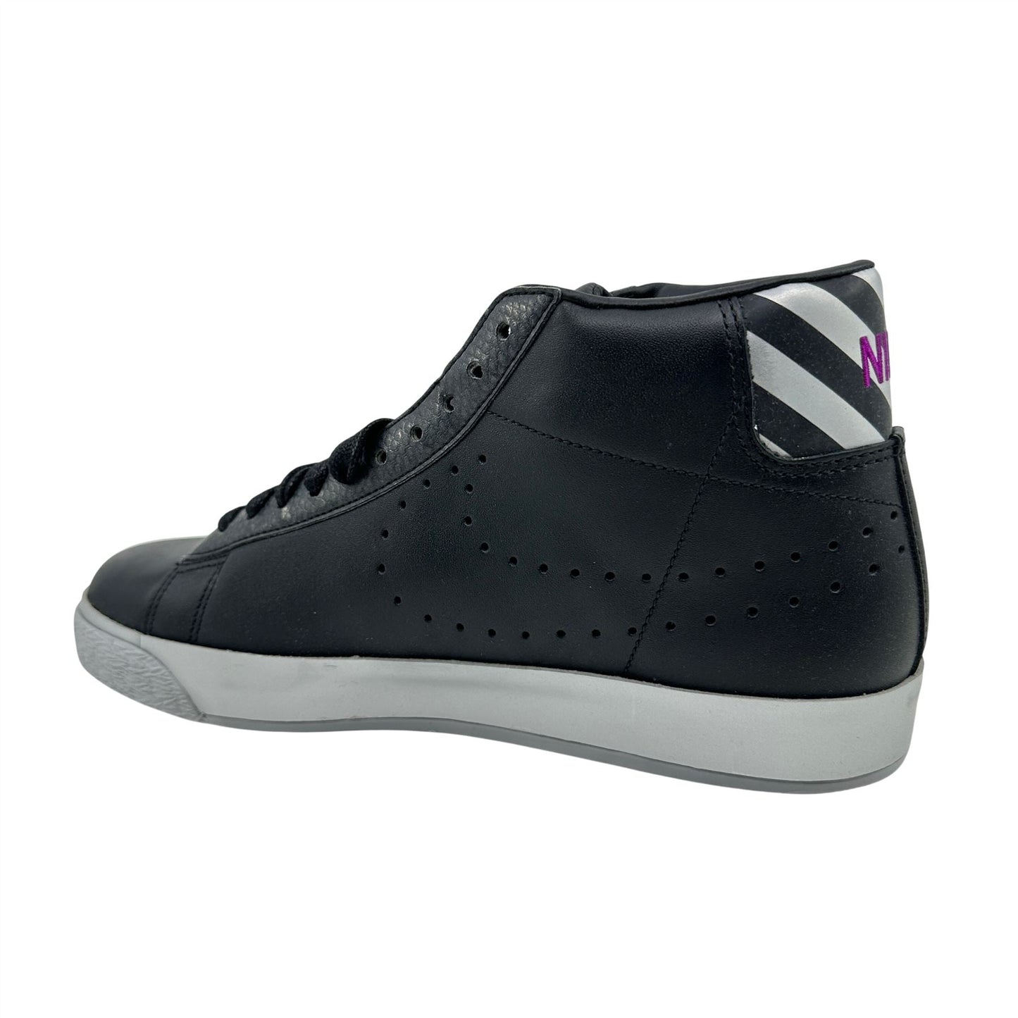 Nike Blazer Mid Premium Black Metallic Silver Plum Mens Godzilla Sneaker
