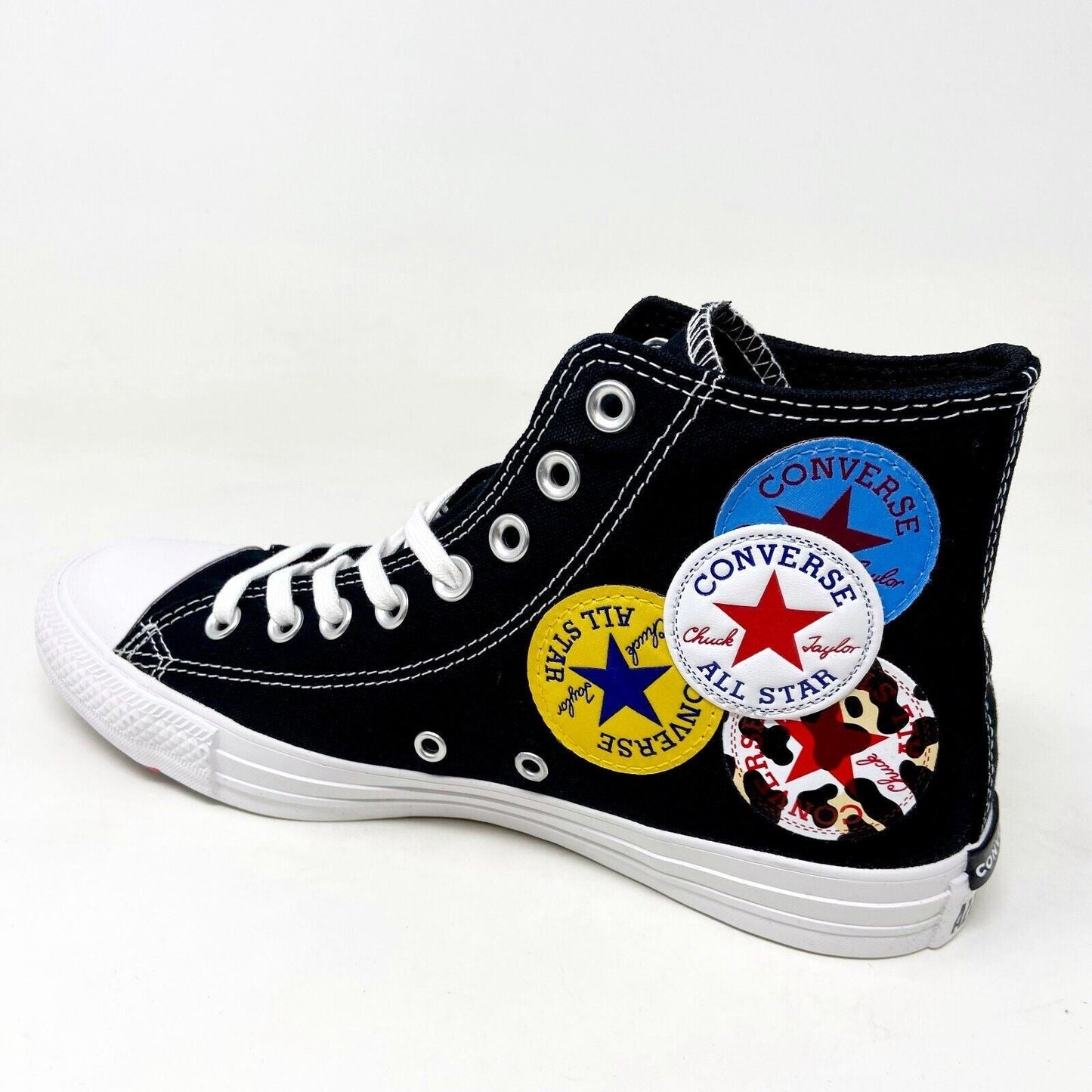 Converse CTAS Hi Logo Play Black University Red Mens Casual Shoes 166734C