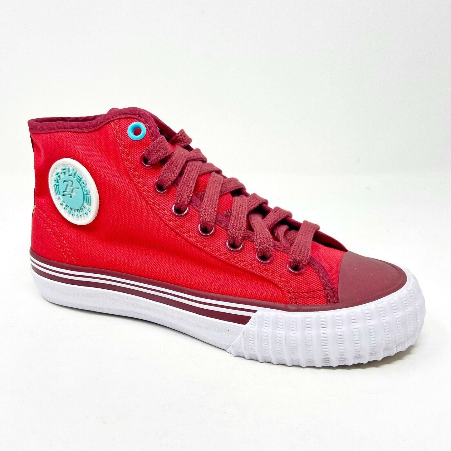 PF Flyers Center Hi Red White Kids Retro Casual Shoes PK12OH3I