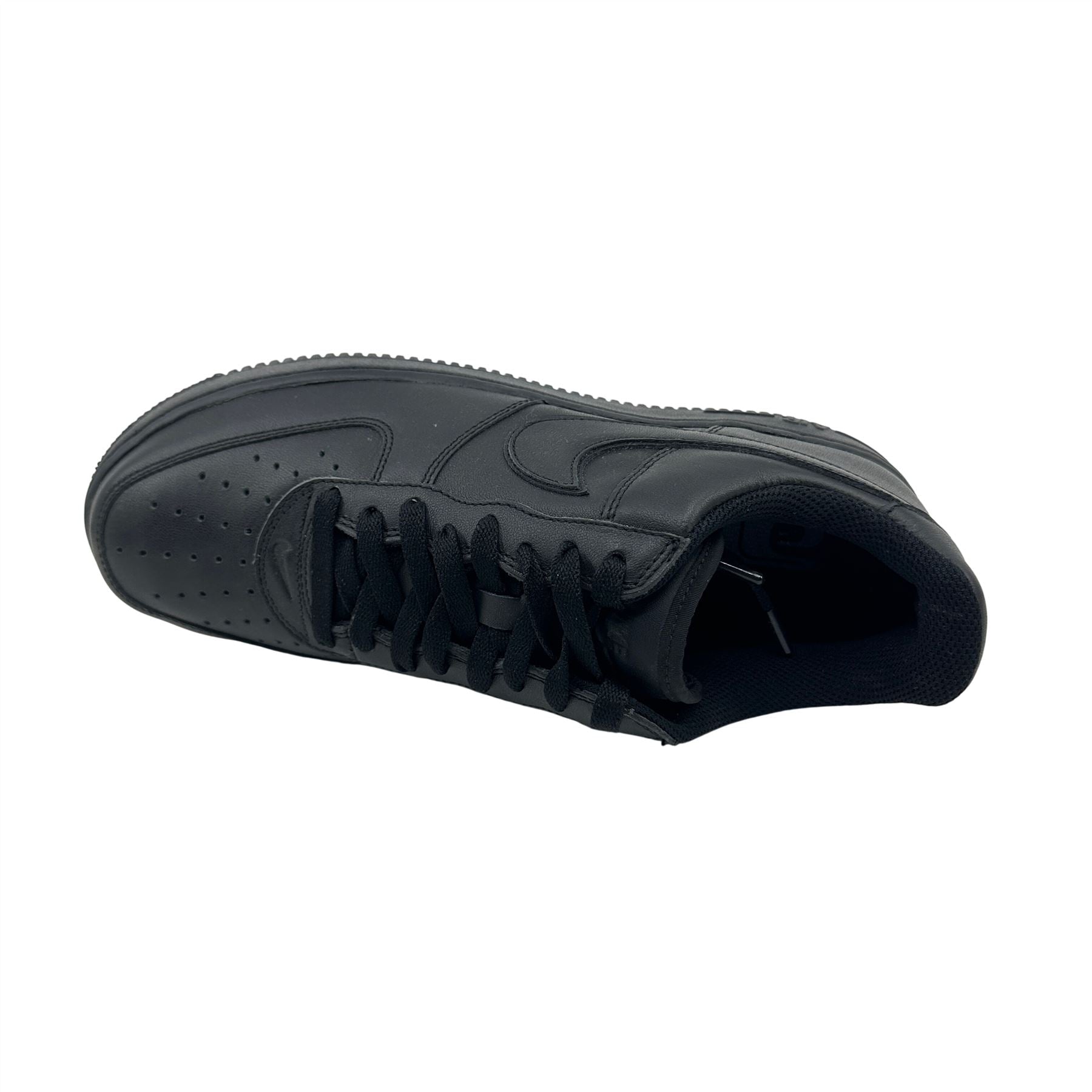 Nike Air Force 1 Triple Black Womens Athletic Vintage Sneaker