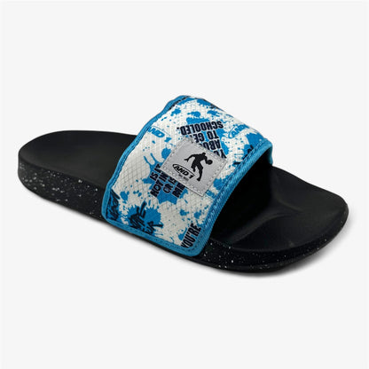 AND1 Shatter Black Light Blue White Mens Sandal Slide