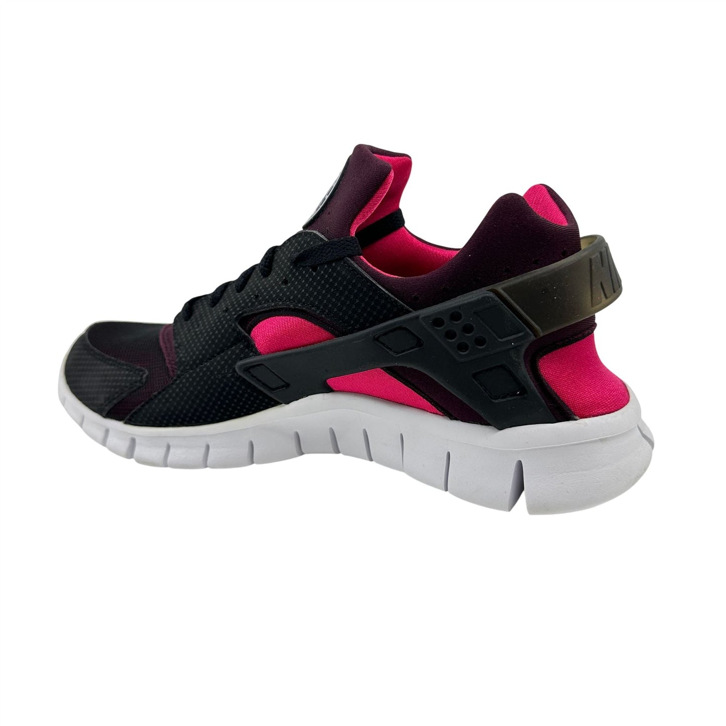 Nike Huarache Free Run Black Red Mahogany Mens Athletic Sneaker