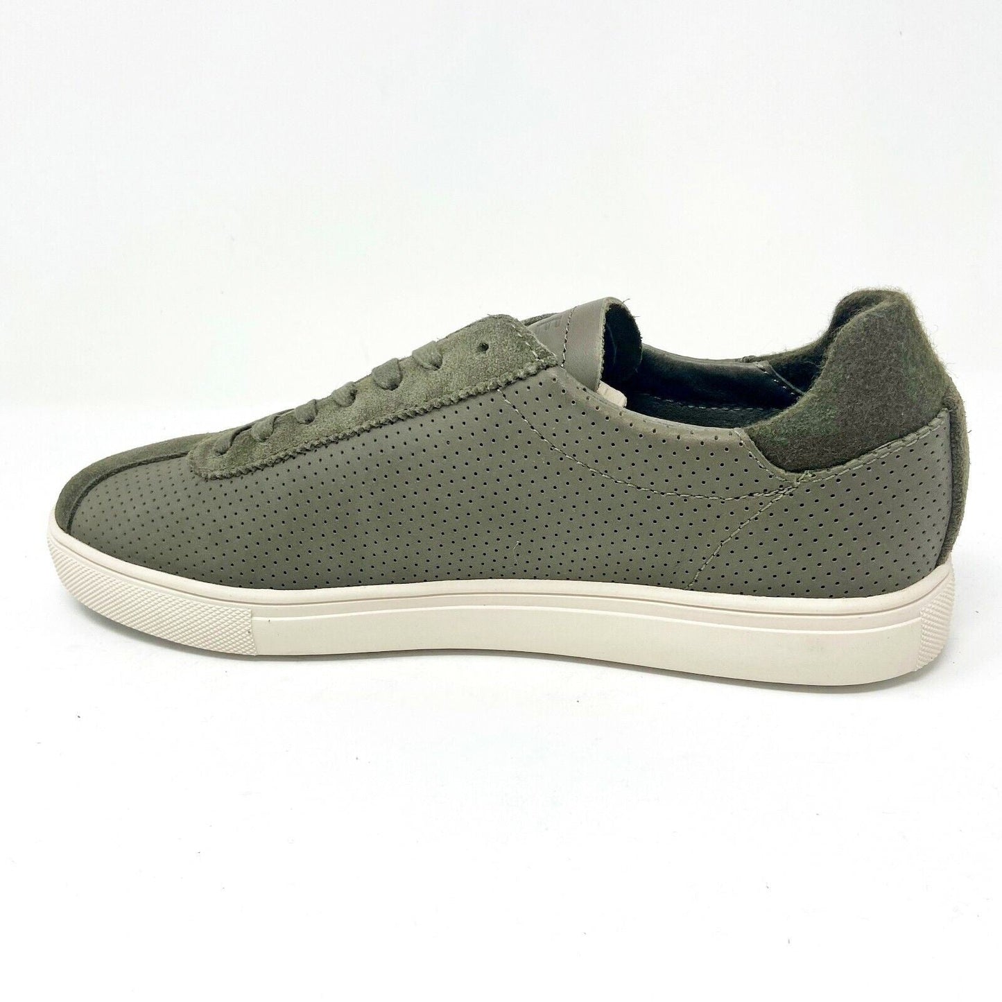 Clae Noah Olive Green Leather Mens Casual Sneakers