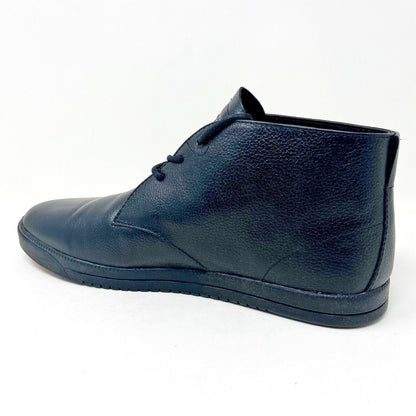 Clae Strayhorn Leather Black Tumbled Leather Black Mens Mid Casual Sneakers