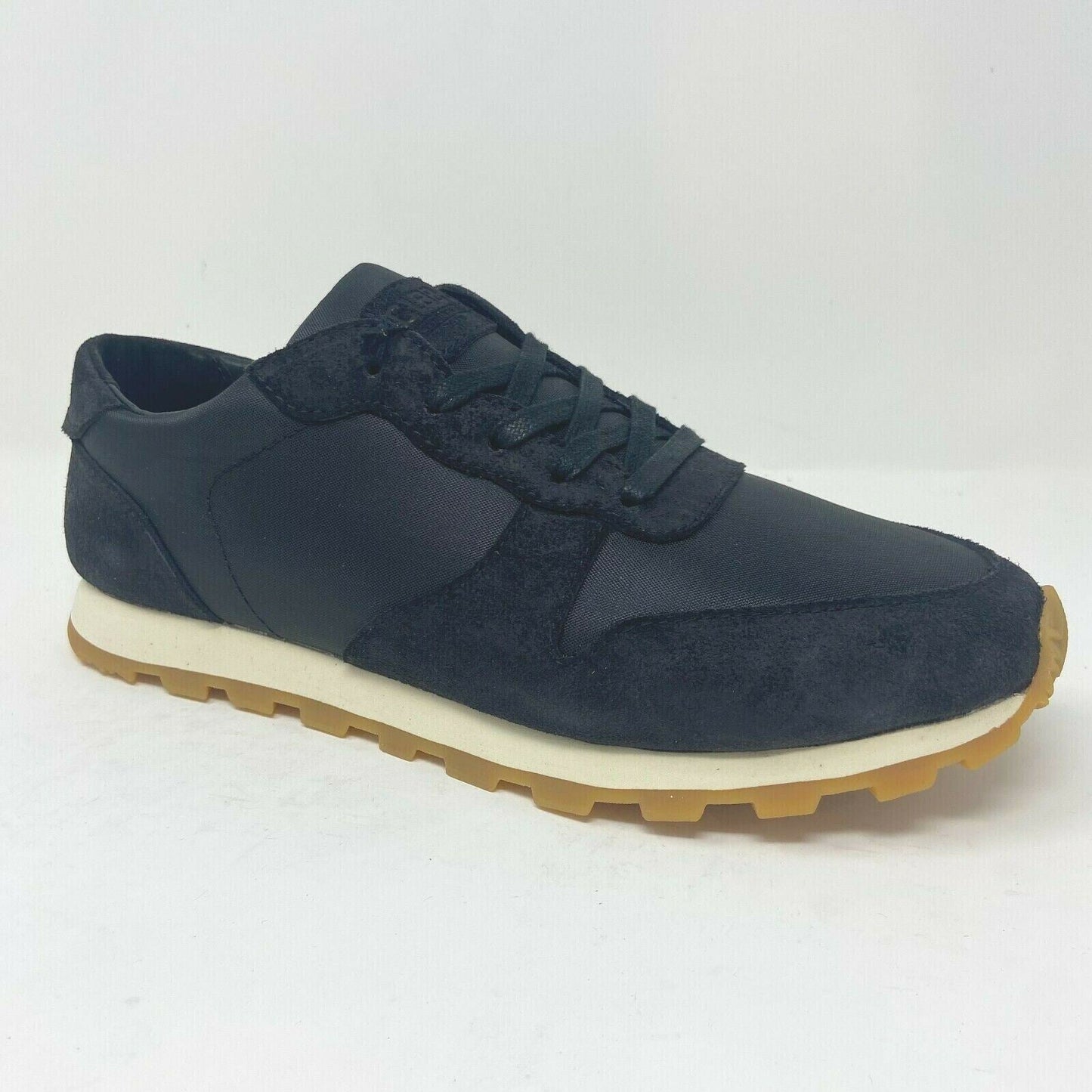Clae Hayward Black Waxed Suede Mens Premium Casual Sneakers