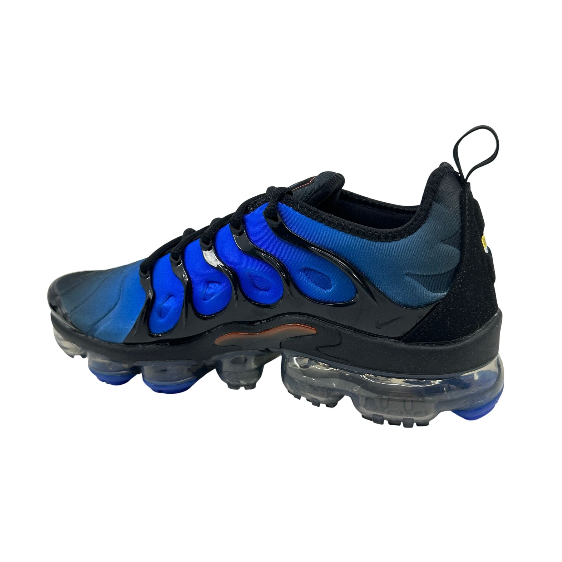 Nike Vapormax Plus Black Bright Crimson Blue Mens Athletic Sneaker