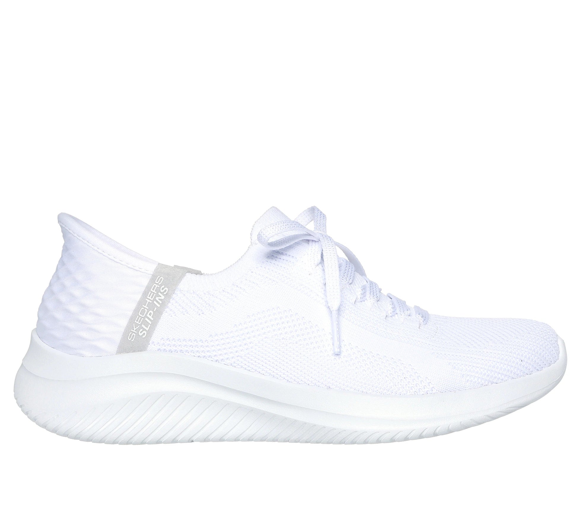 Women's Wide Fit Skechers 149710W Slip-ins Ultra Flex 3.0 Brilliant Trainers - White
