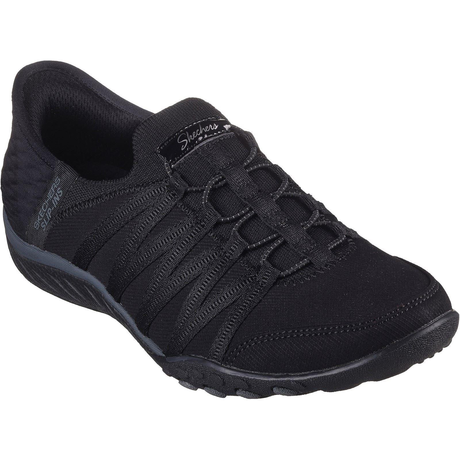 Women's Wide Fit Skechers 100593 Breathe Easy Roll Shoes