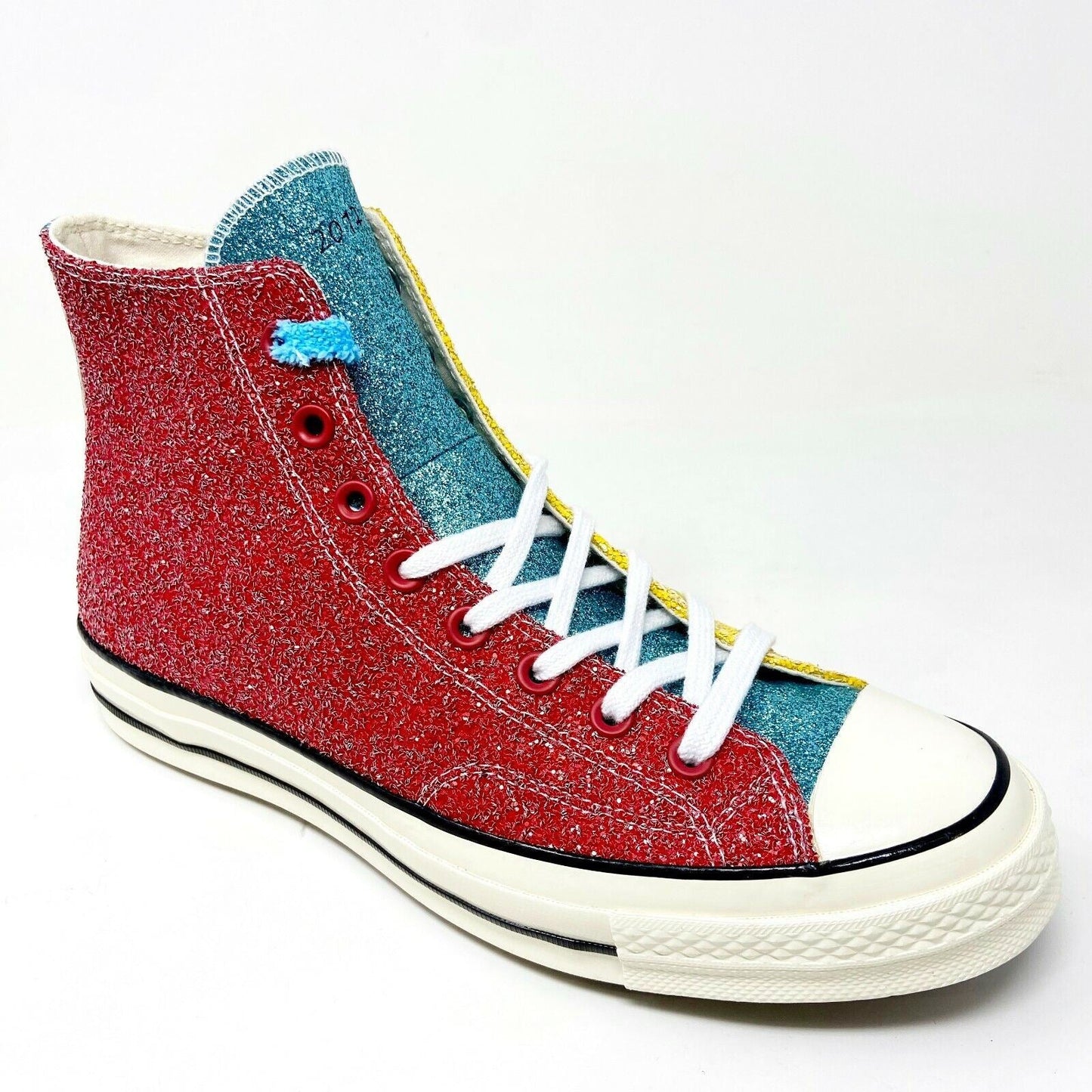 Converse x JW Anderson  Chuck 70 Hi Glitter Barbados Cherry Red Womens 164694C