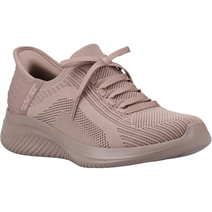 Women's Wide Fit Skechers 150447 Slip-ins Ultra Flex 3.0 Pure Color Trainers