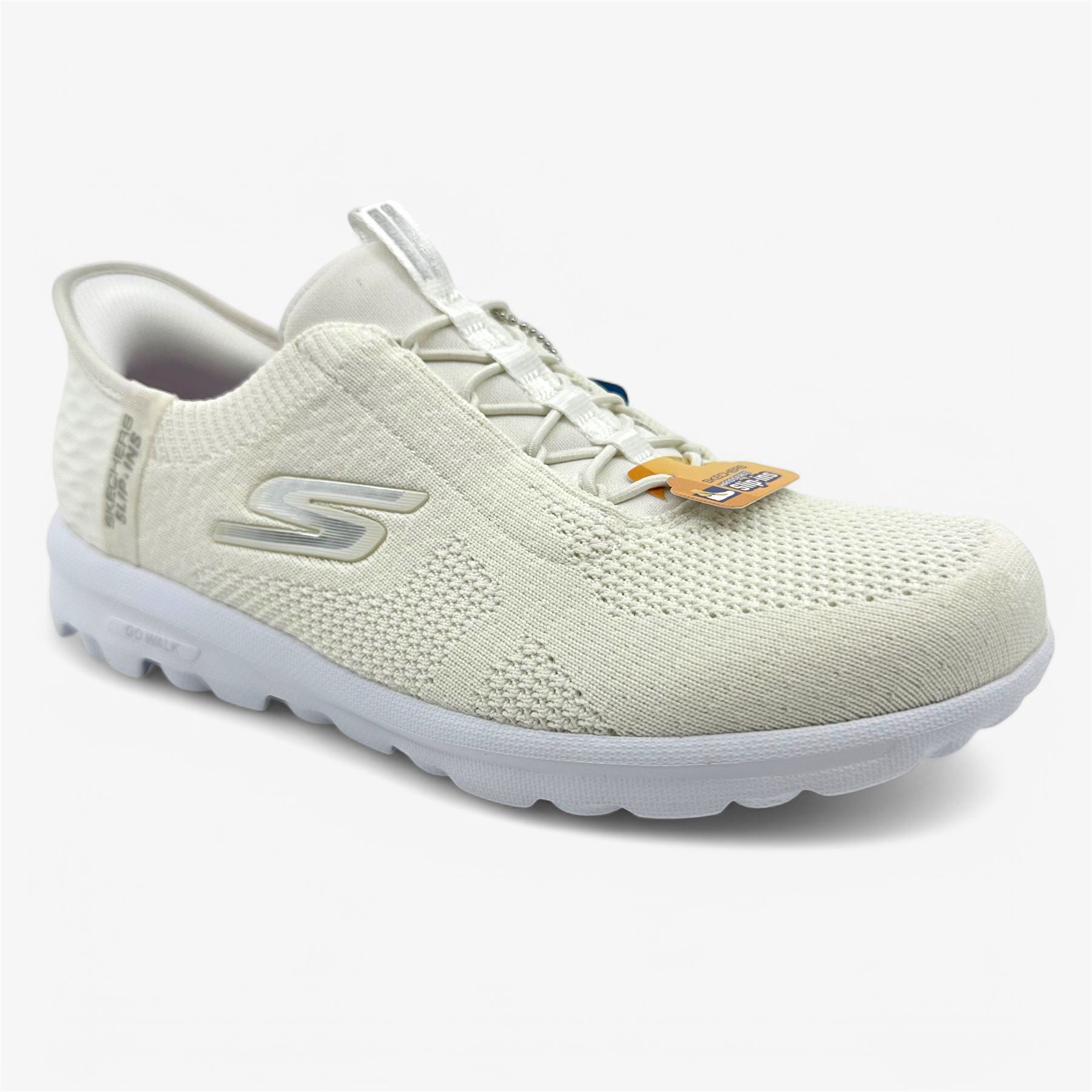 Skechers Go Walk Travel Milan Off White Womens Athletic Sneaker