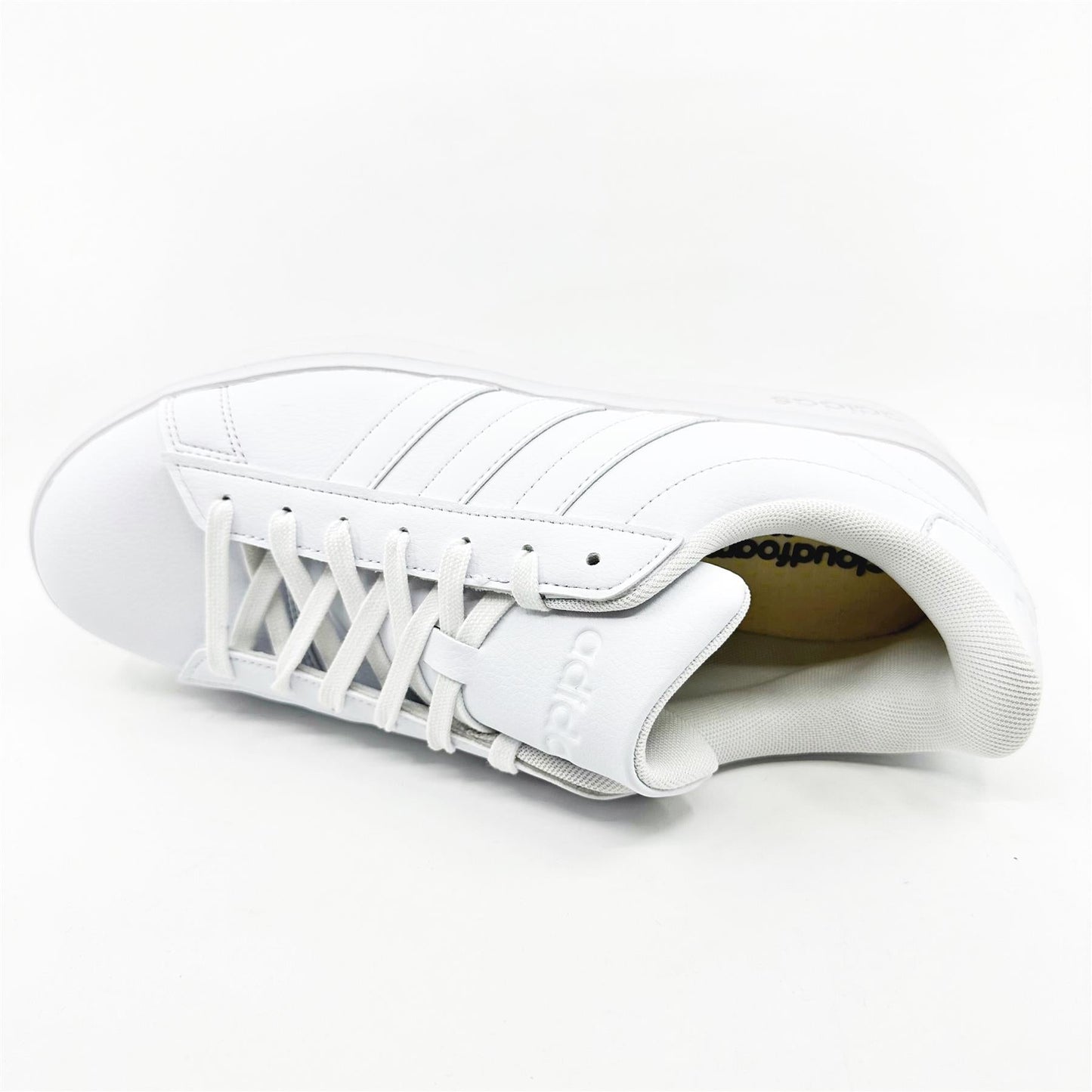 Adidas Grand Court 2.0 Cloud White Ecru Tint Mens Athletic Sneakers