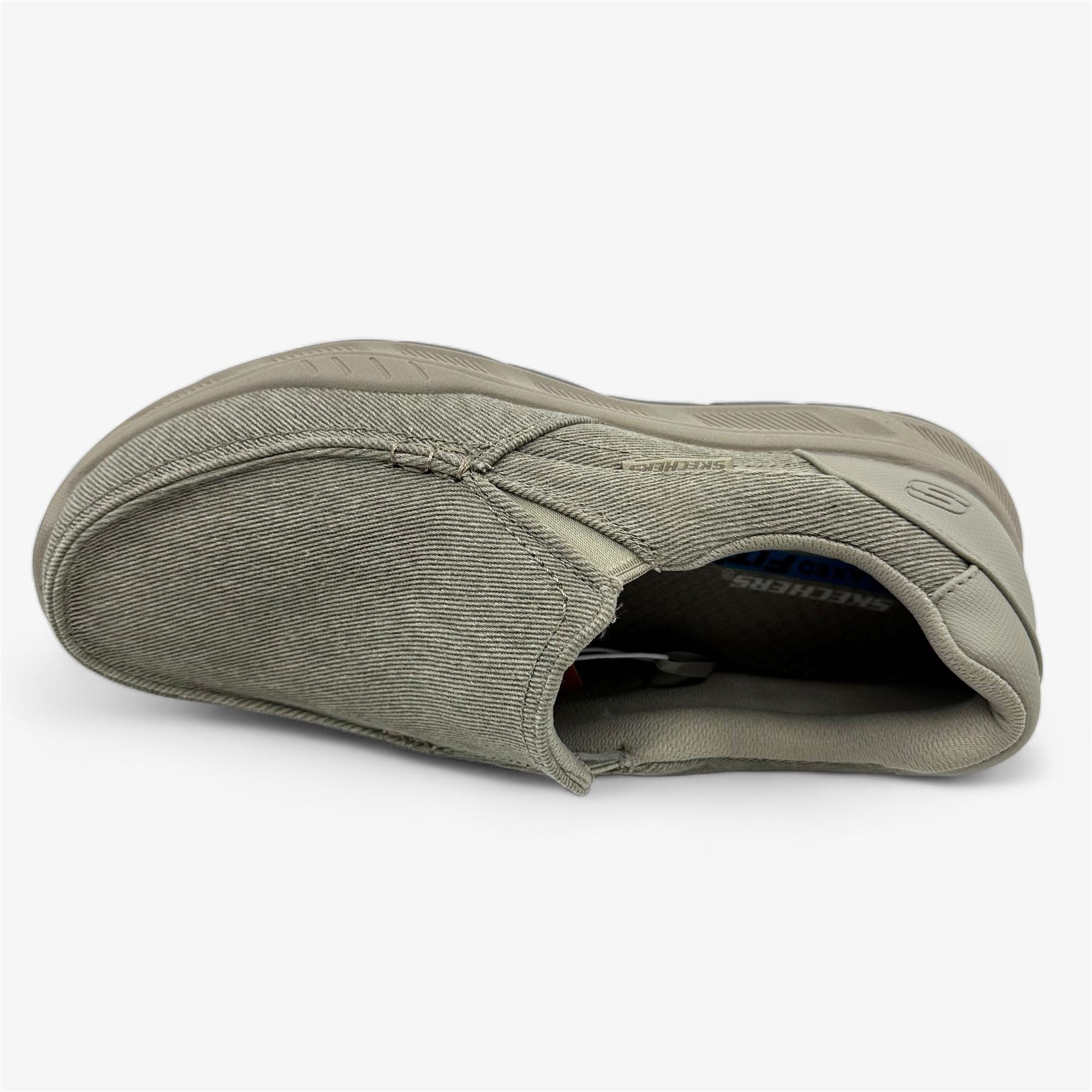 Skechers Cohagen Taupe Mens Casual Relaxed Fit Slip-On