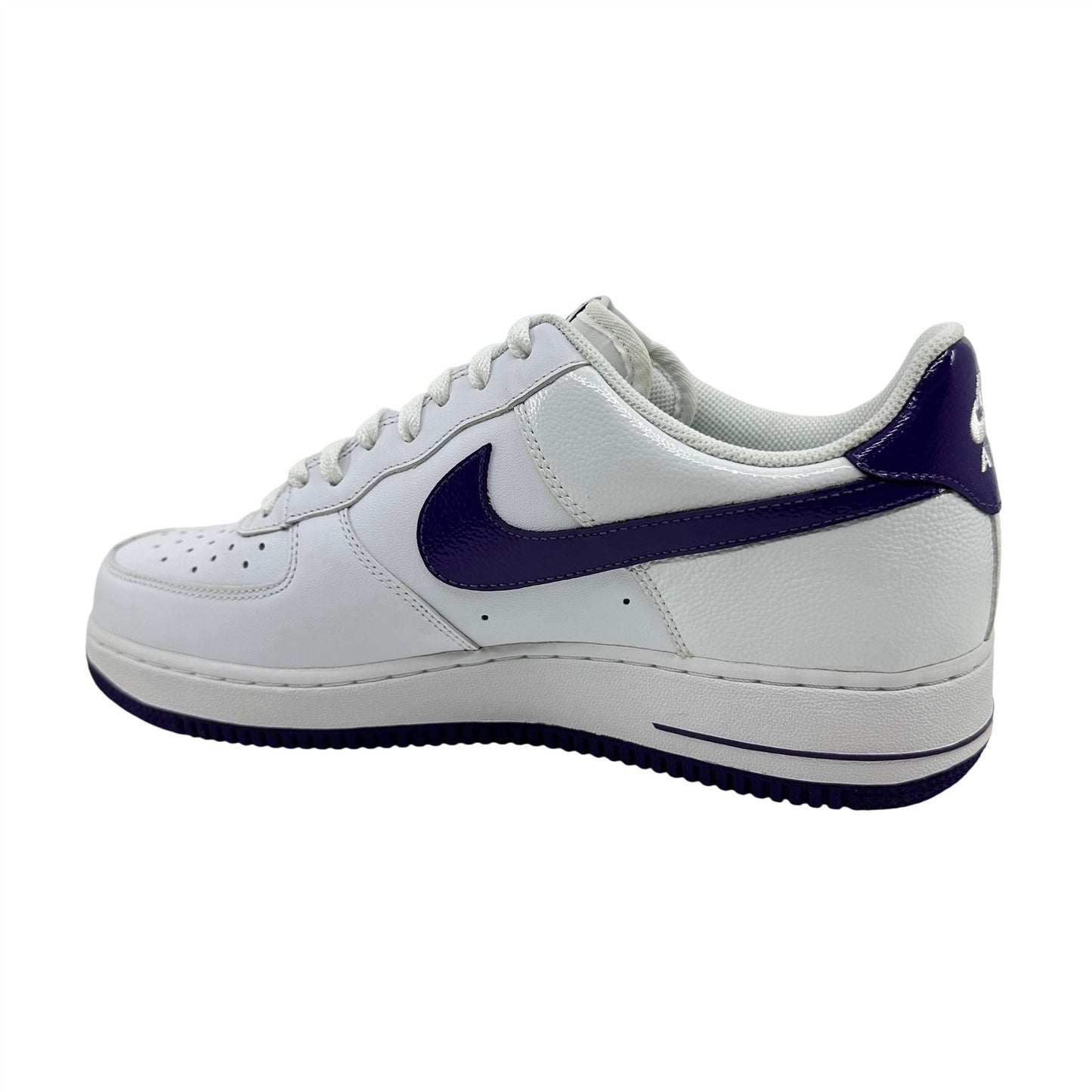 Nike Air Force 1 '07 White Club Purple Mens Athletic Sneaker
