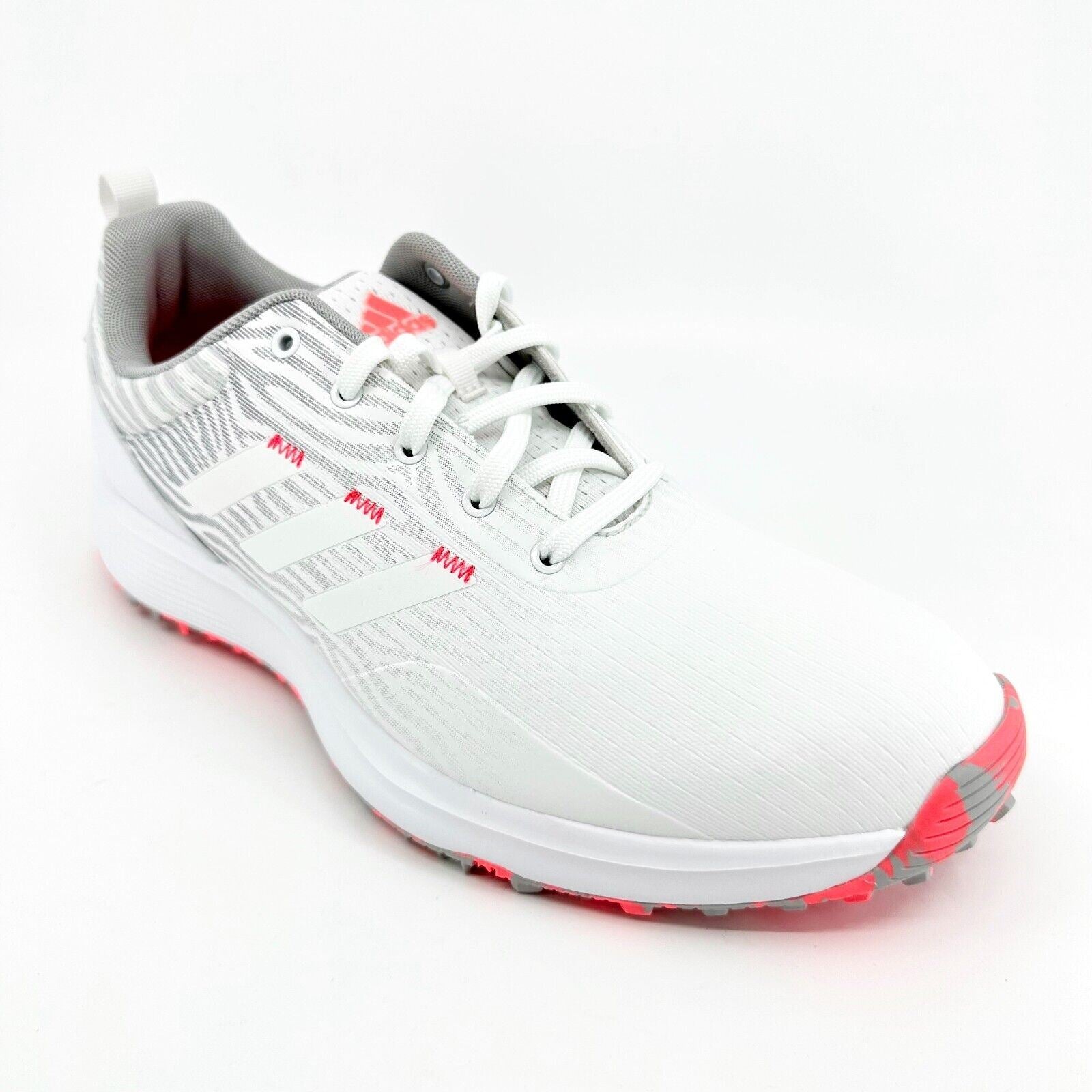 Adidas SZG SL White Pink Womens Waterproof Spikeless Golf Shoes GZ3912