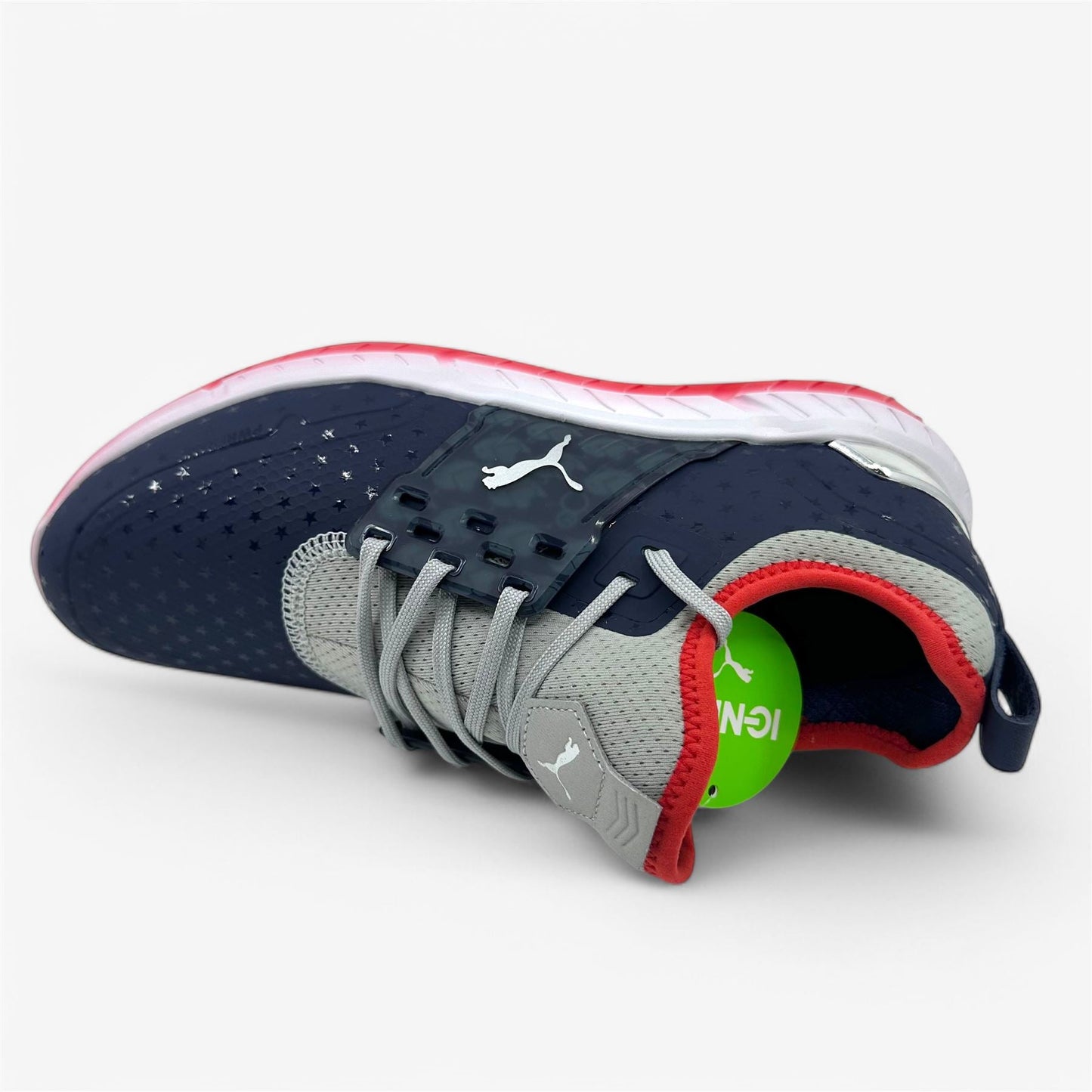 PUMA Articulate Stars Stripes Navy All time Red Mens Size 7.5 Waterproof Golf Shoes