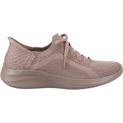 Women's Wide Fit Skechers 150447 Slip-ins Ultra Flex 3.0 Pure Color Trainers