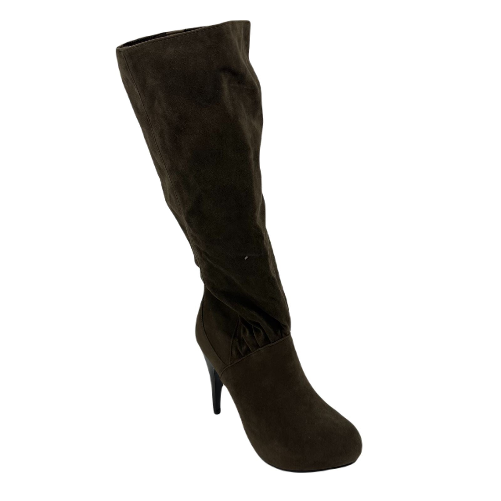 Forever 21 Taupe Dark Brown Knee High Womens Heel Stiletto Casual Boots