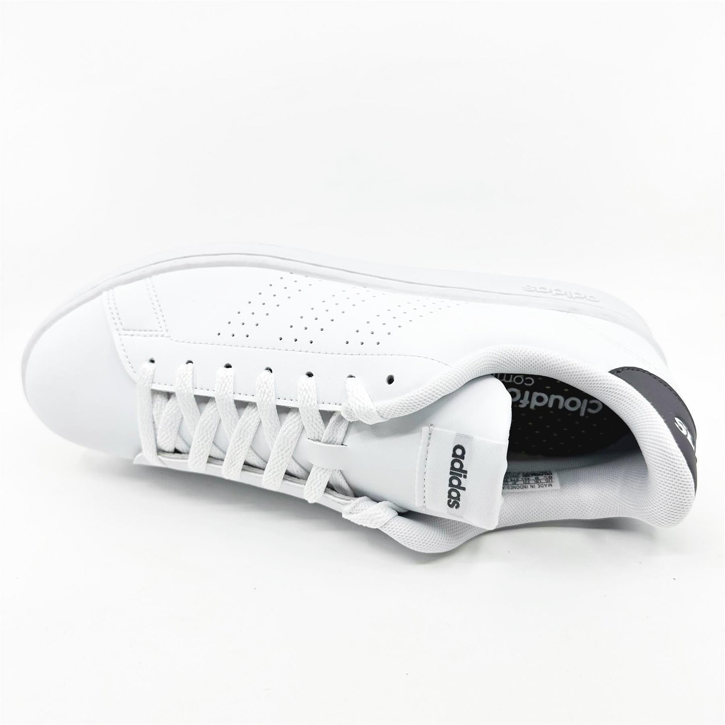 Adidas Advantage Cloud White Trace Grey Mens Athletic Sneakers