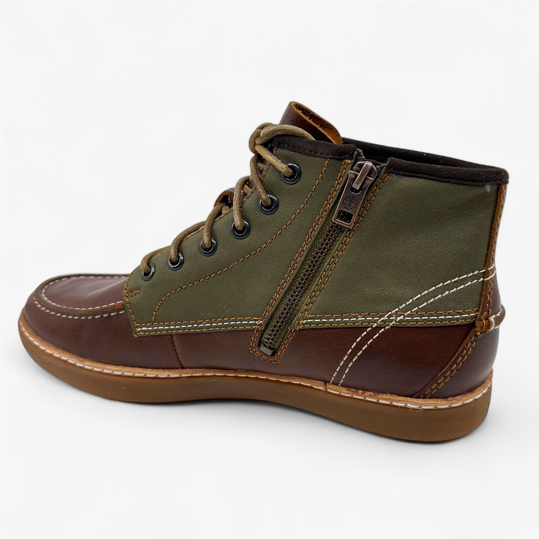 Timberland Hudston Brown Olive Green Mens Boot Chukka