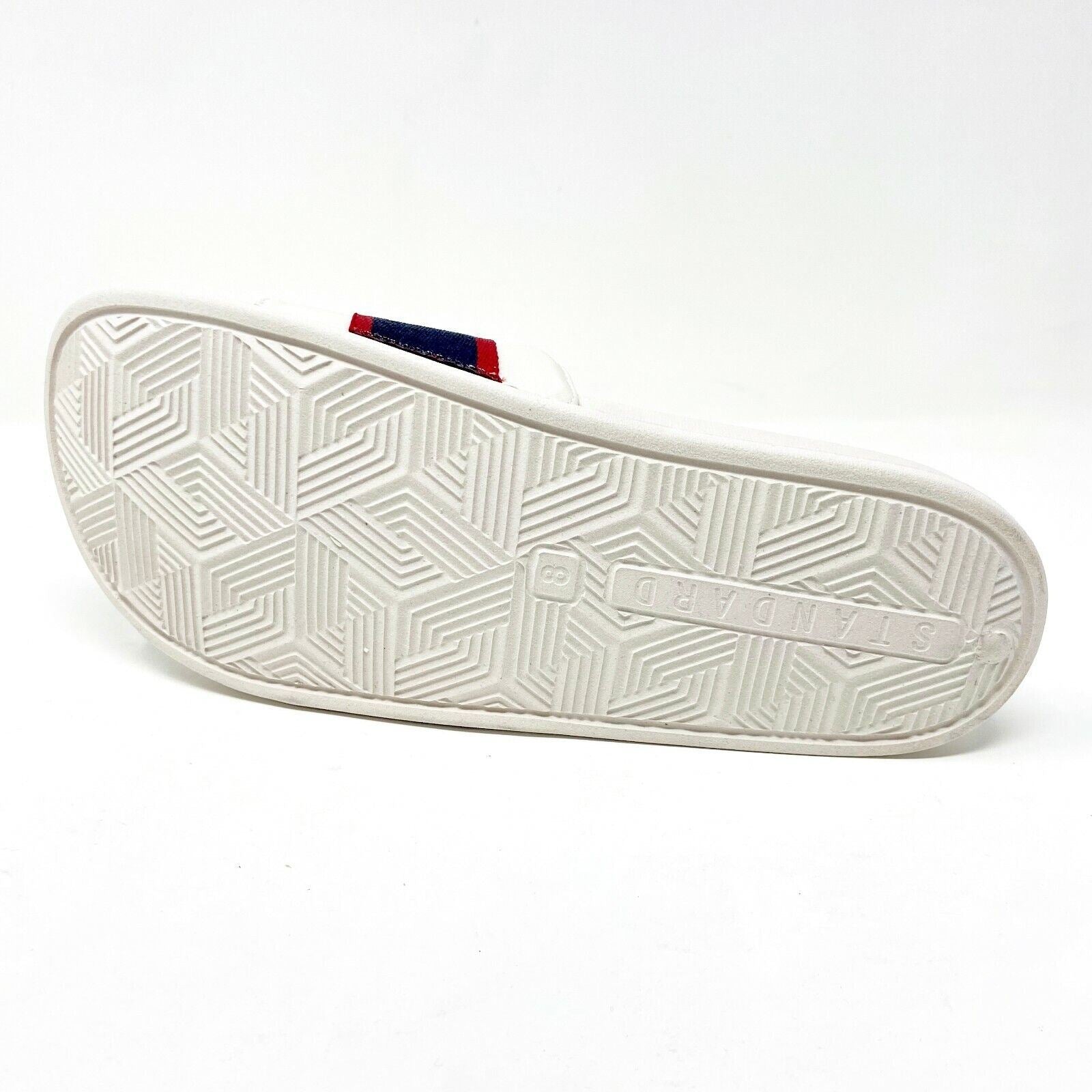 STNDRD Standard Los Angeles Monaco Tan Blue Red Womens Slide Sandals