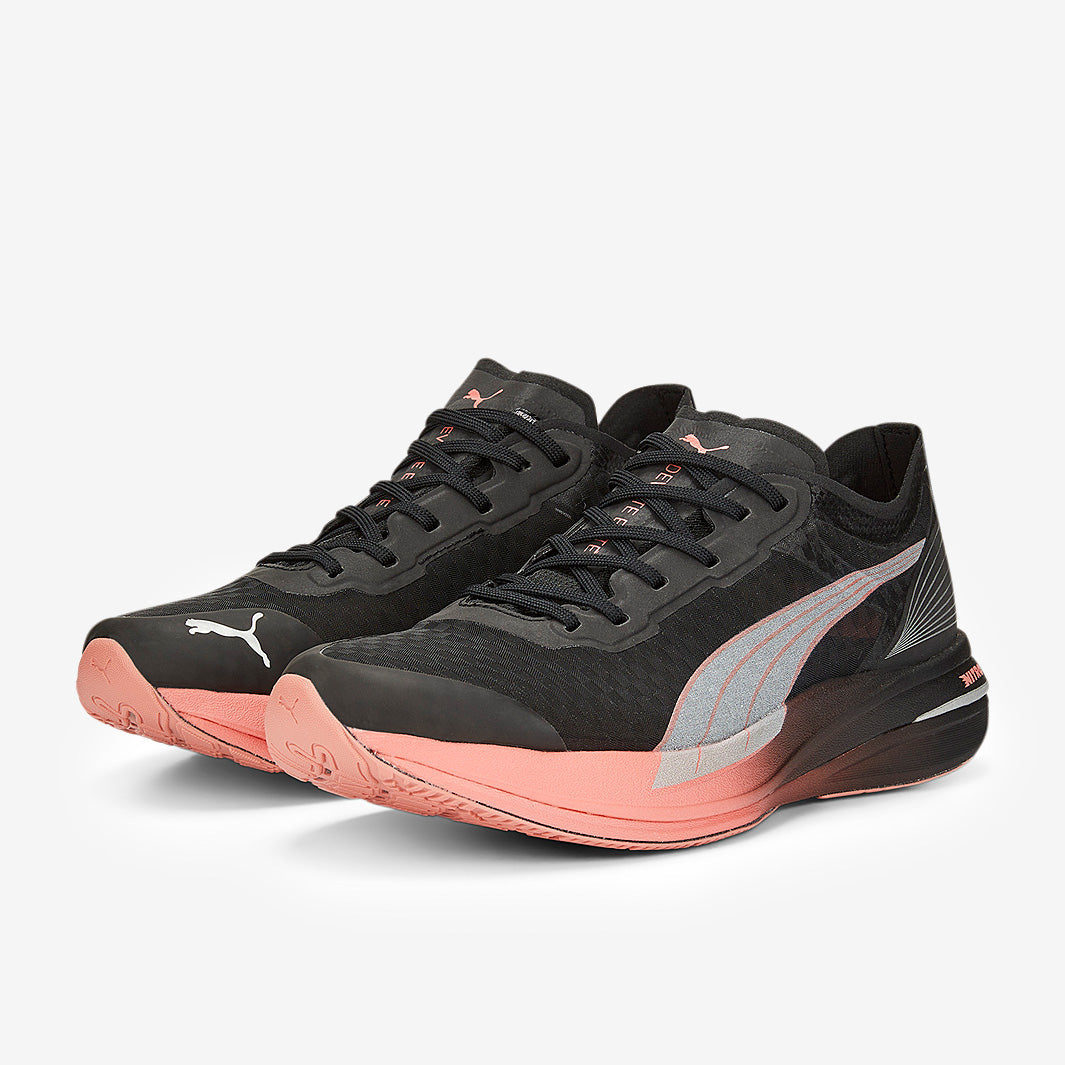 Puma Womens Deviate Nitro Elite Carbon  - Puma Black-Carnation Pink