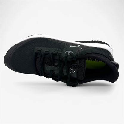 PUMA Fusion Grip Black Silver Quiet Shade Mens Extra Wide Spikeless Golf Shoes