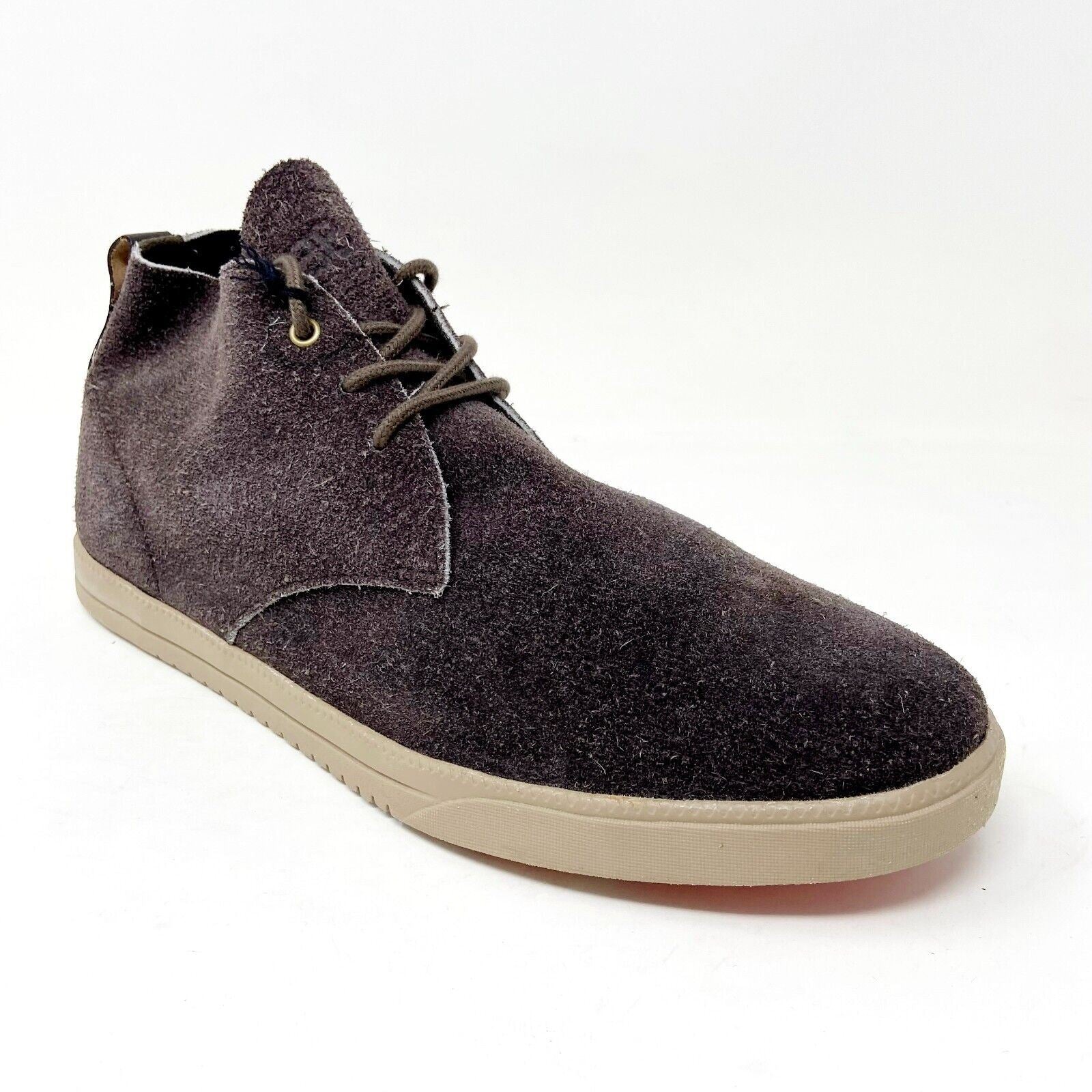 Clae Strayhorn Unlined Umber Suede Mens Mid Top Casual Shoes Sneakers