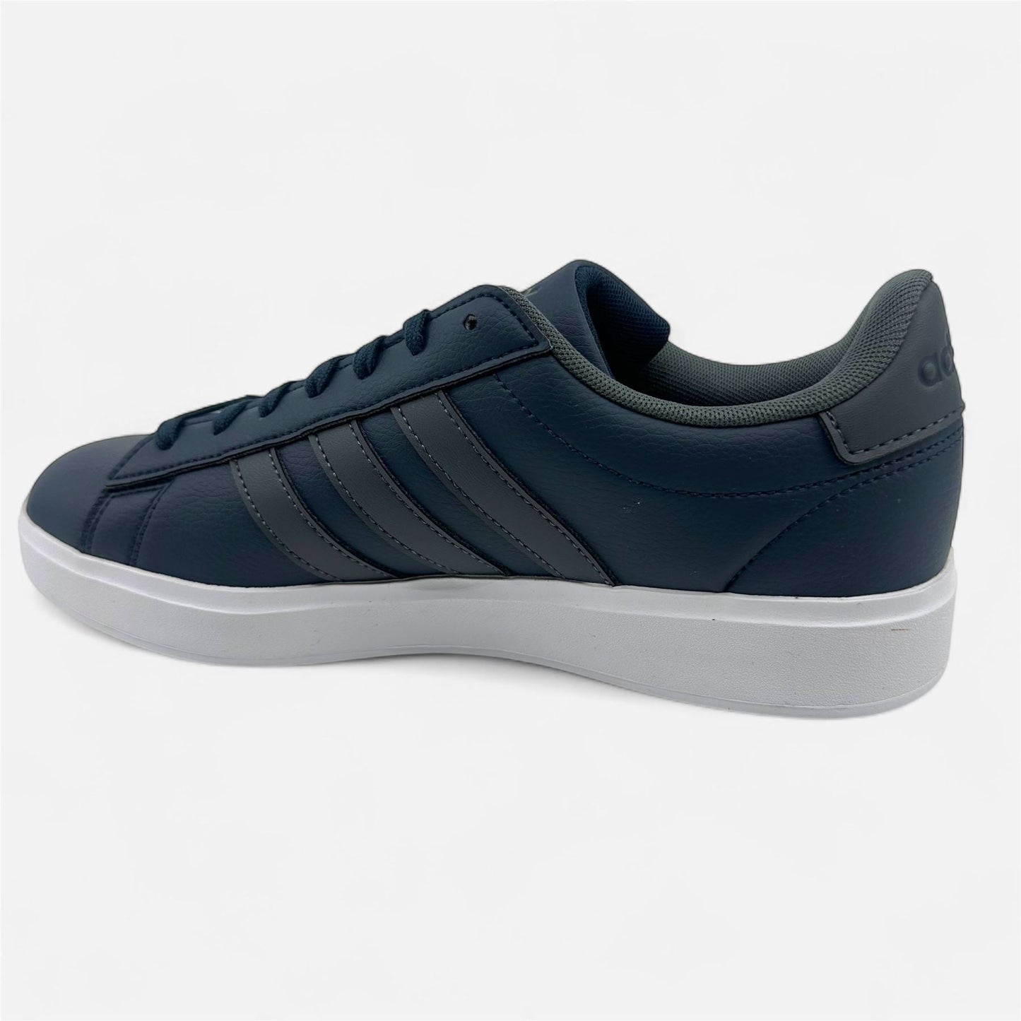 Adidas Grand Court 2.0 Aurora Ink Grey White Mens Athletic Sneaker