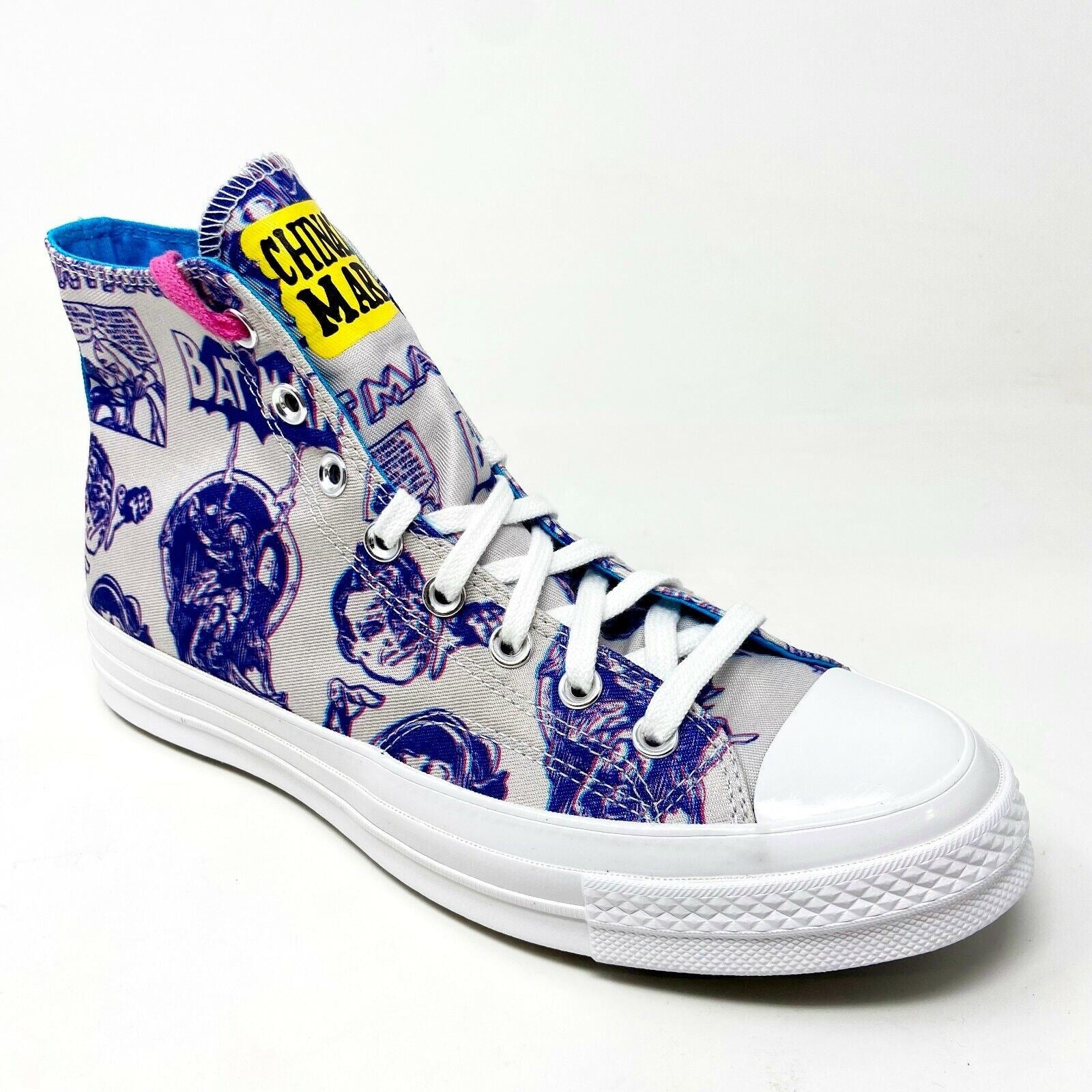 Converse Chinatown Market Chuck 70 Hi White Purple Batman Mens Sneakers 167512C