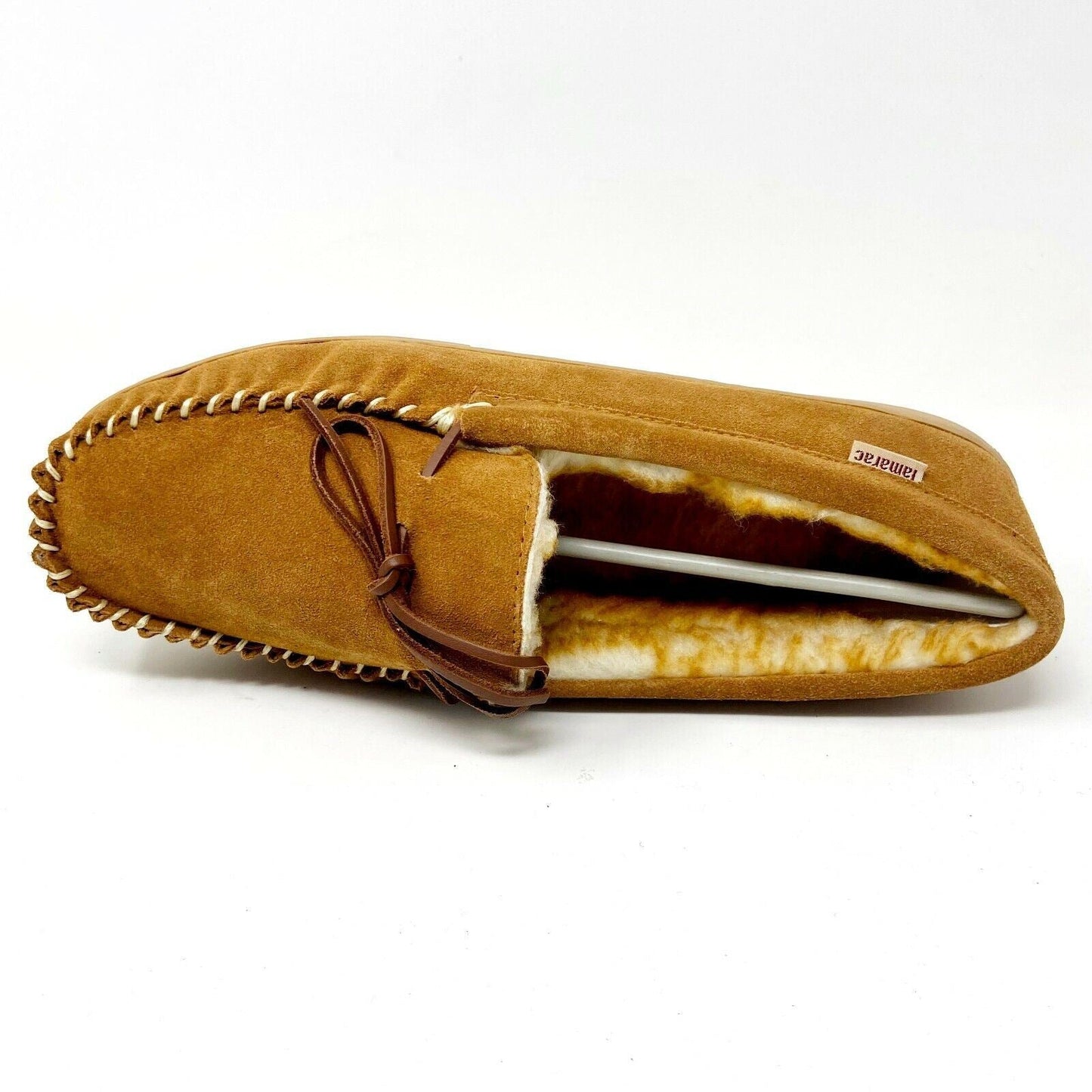 Tamarac Camper Tan Cowhide Mens Size 15 Wide Moccasin Comfort Slippers Shoes