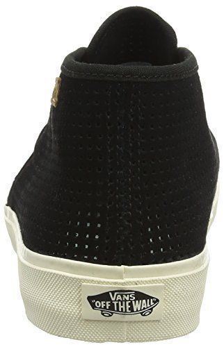 VANS Rhea SF (Square Perf) Black White Womens Size 9.5 Sneakers